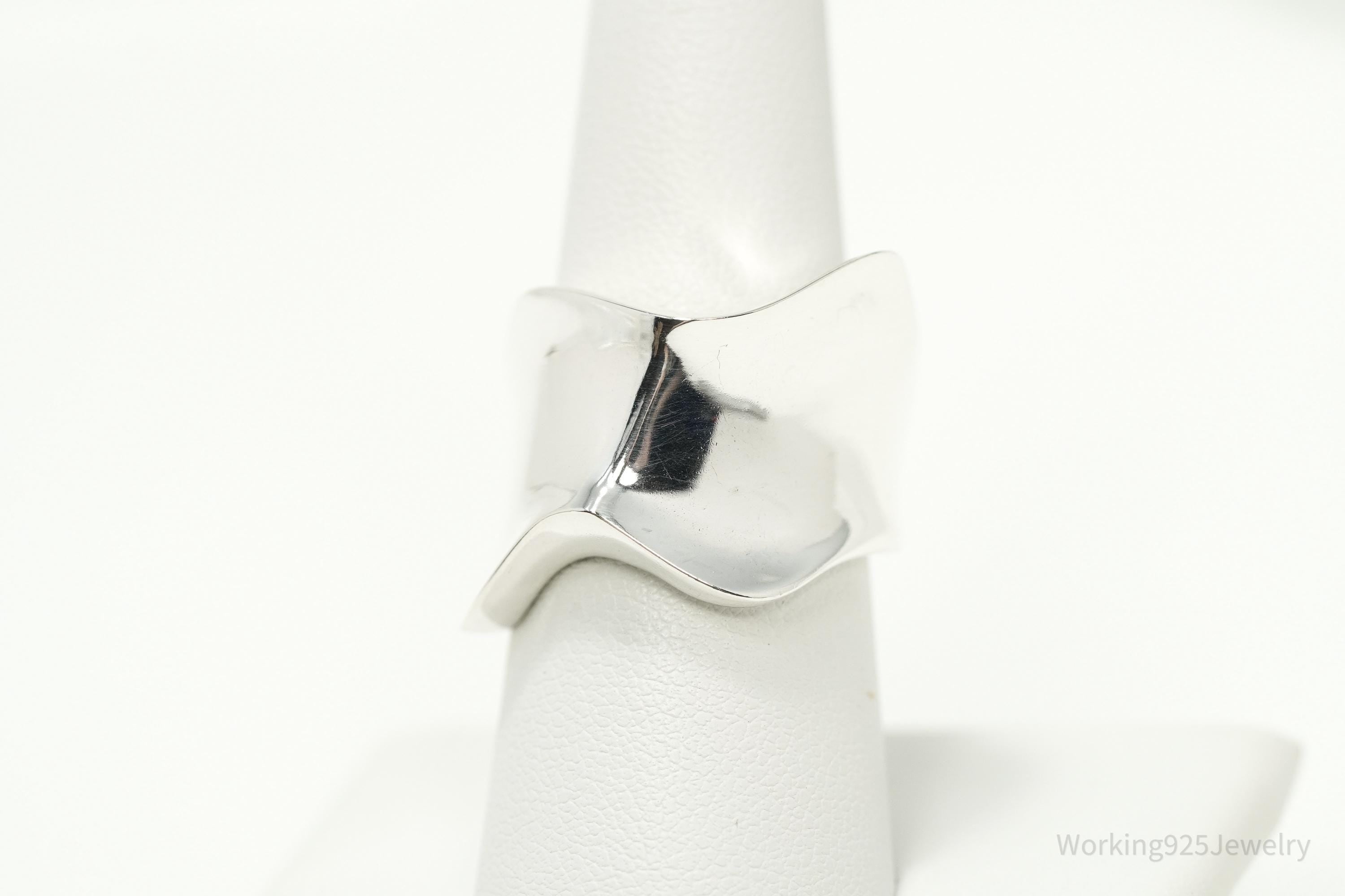 Vintage Italian Sterling Silver Ring - Size 7.75