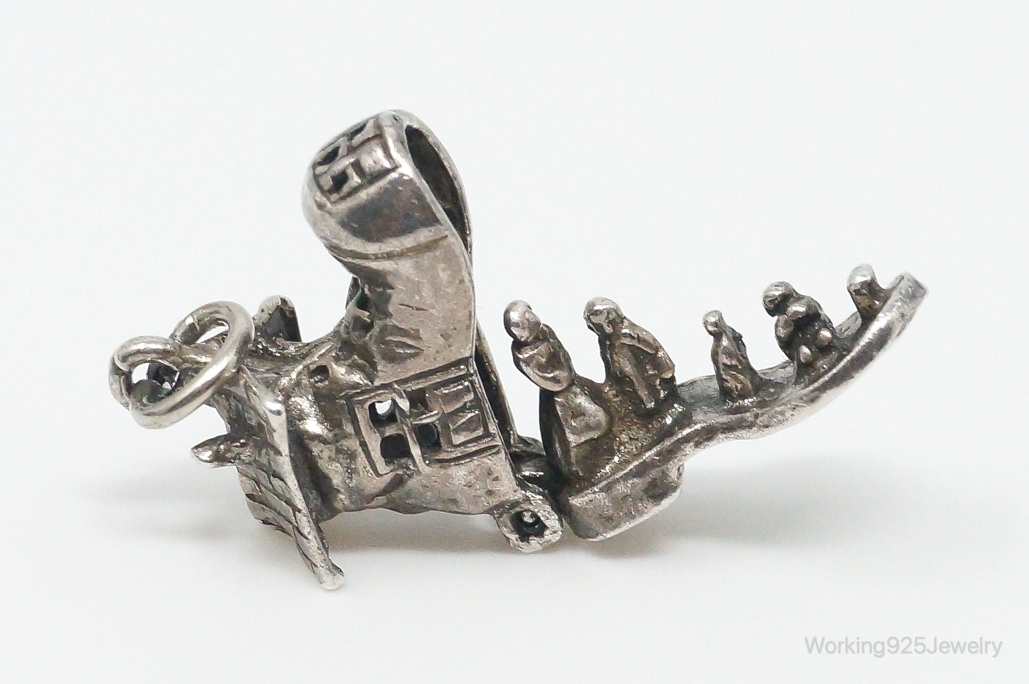 Vintage Old Lady in the Shoe Sterling Silver Charm