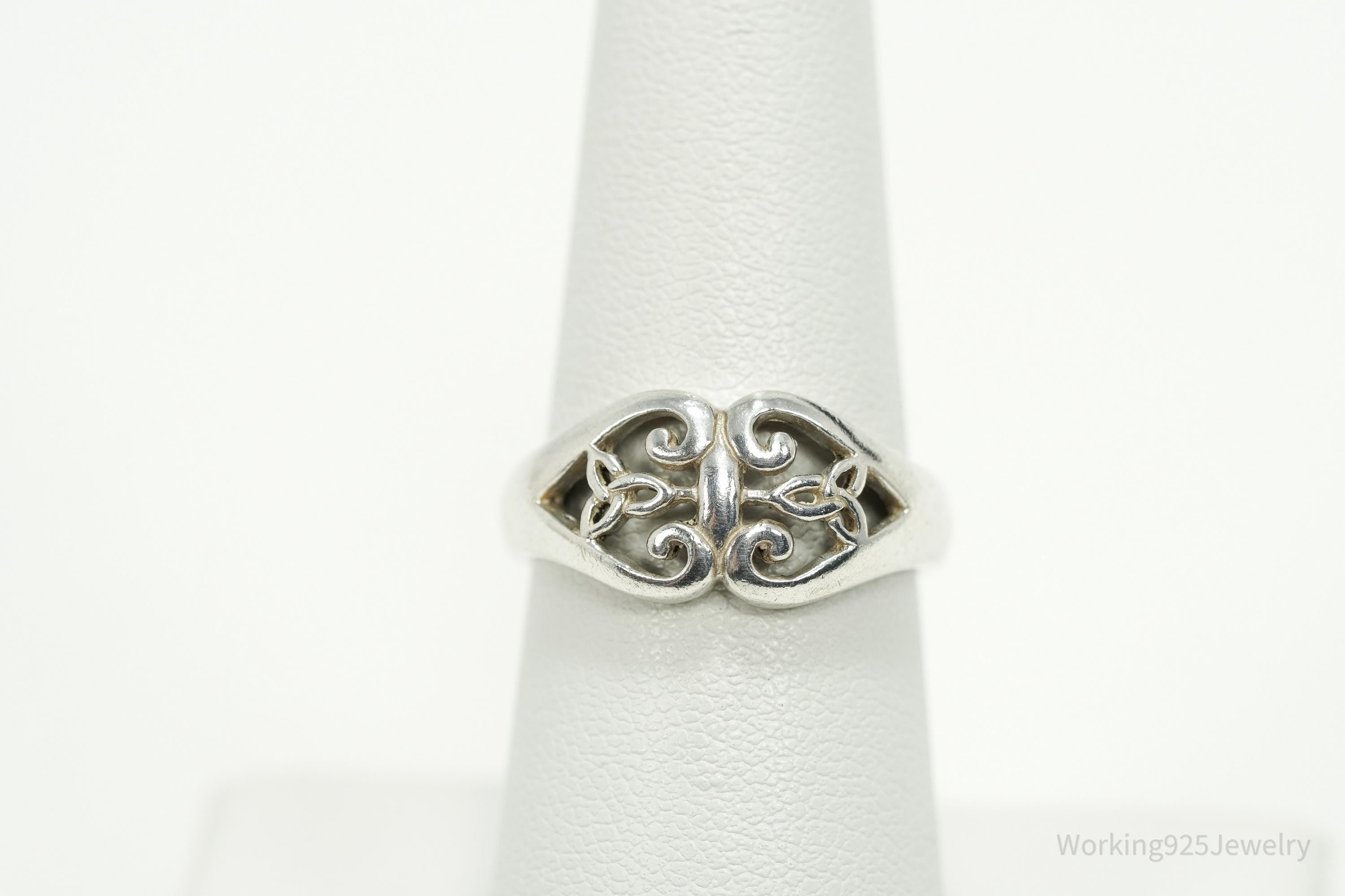 Vintage PSCL Trinity Celtic Knot Sterling Silver Ring - Size 7