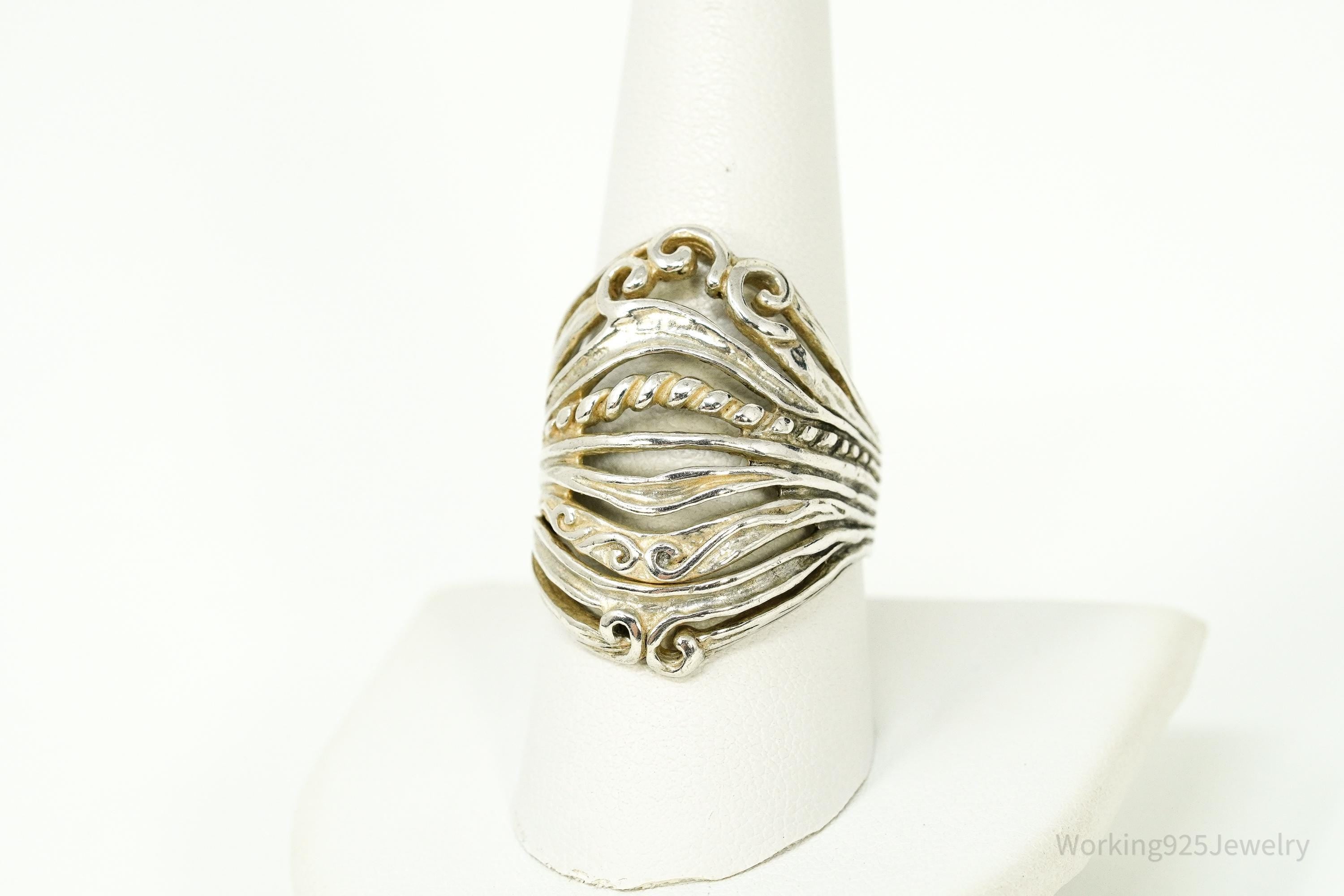 Vintage Israel Shablool Didae Sterling Silver Ring - Size 9.5