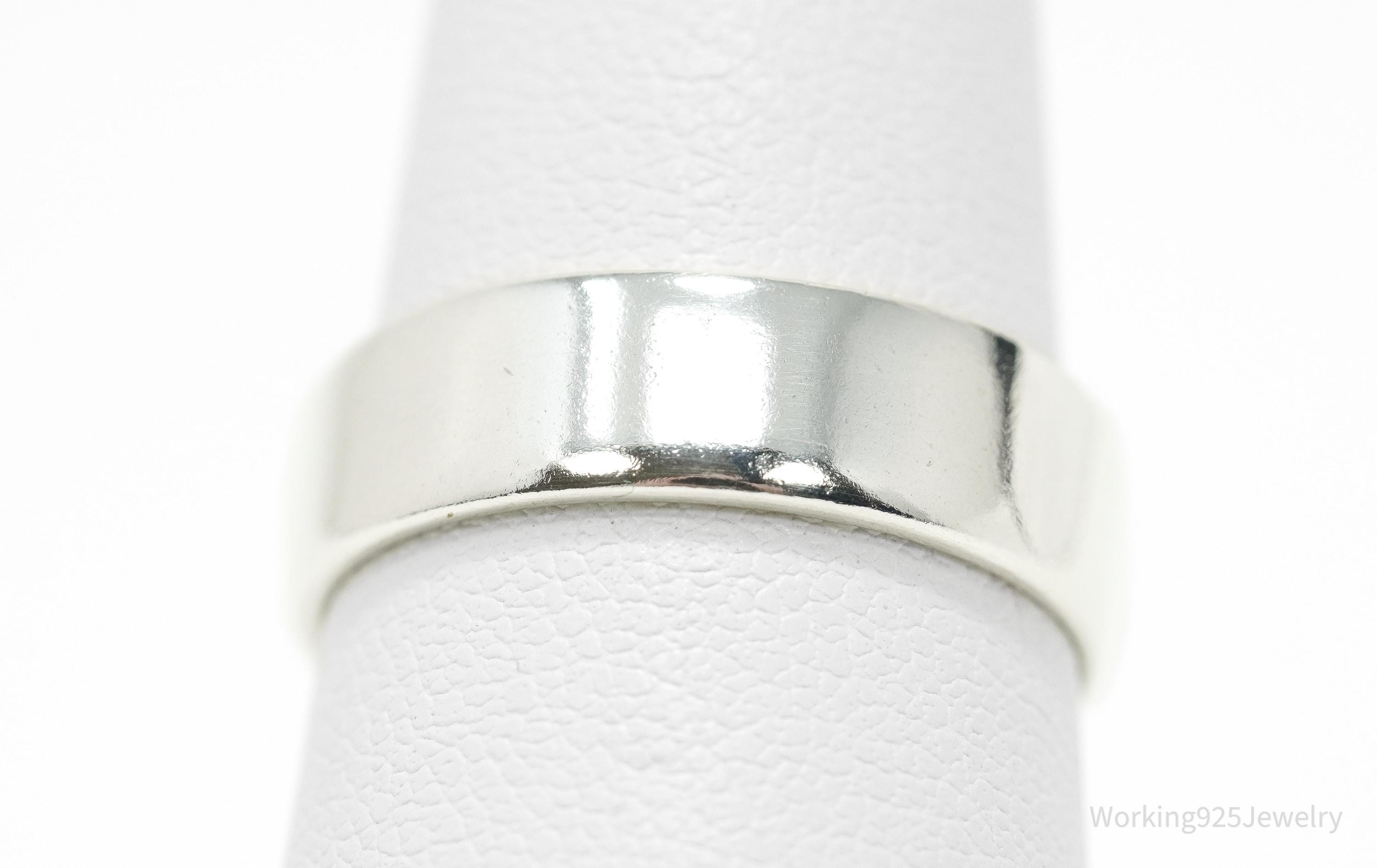 Vintage Native Designer Carolyn Pollack Sterling Silver Band Ring - Size 8.25