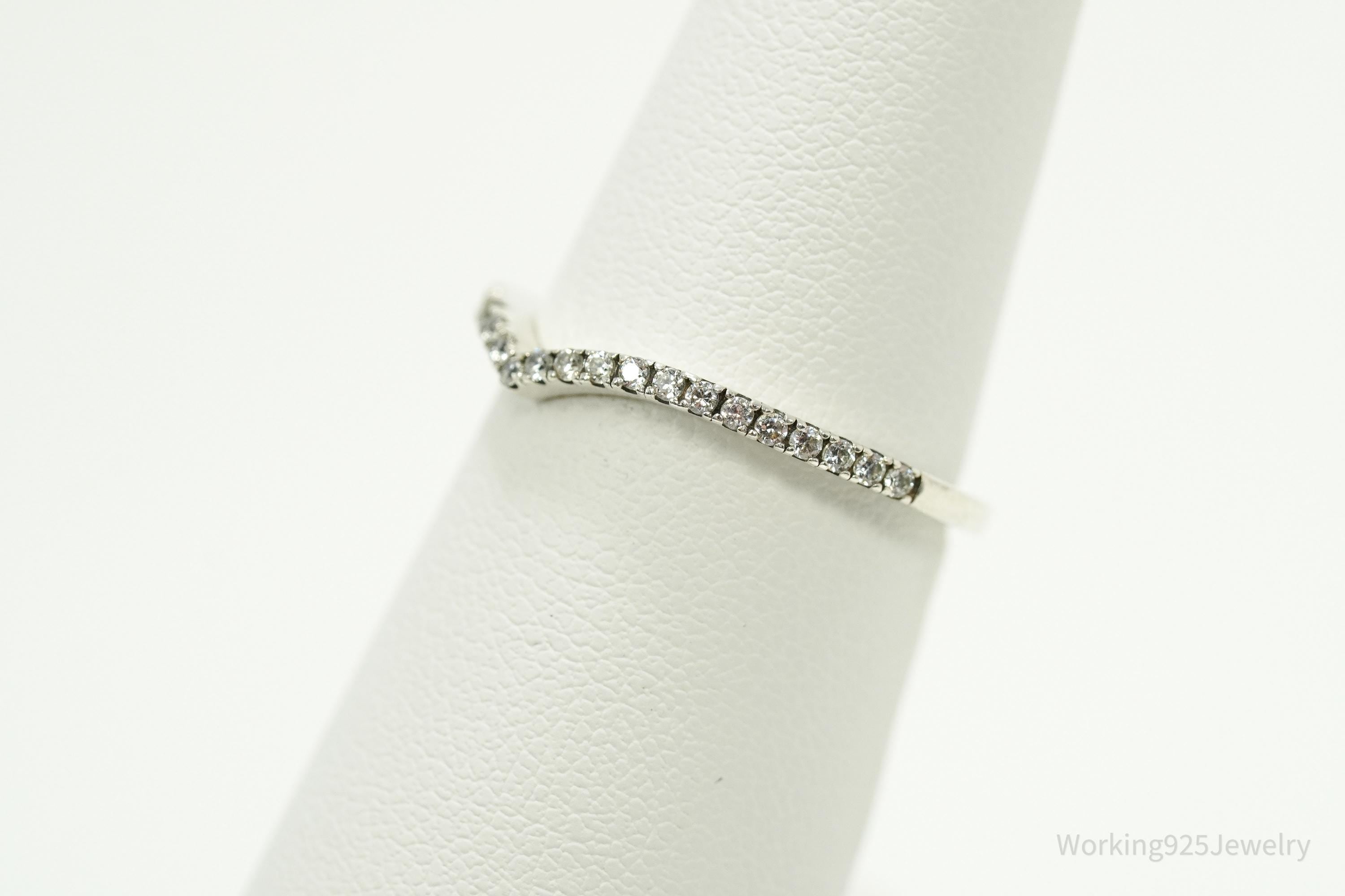 Pandora Cubic Zirconia Sterling Silver Ring - Size 6.25