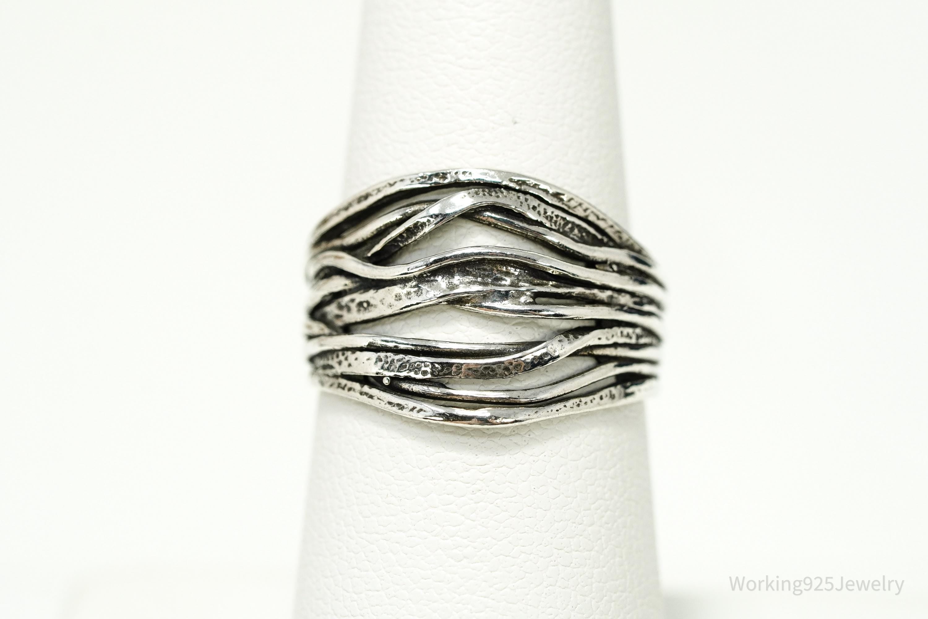 Vintage Israel Shablool Didae Sterling Silver Ring - Size 7