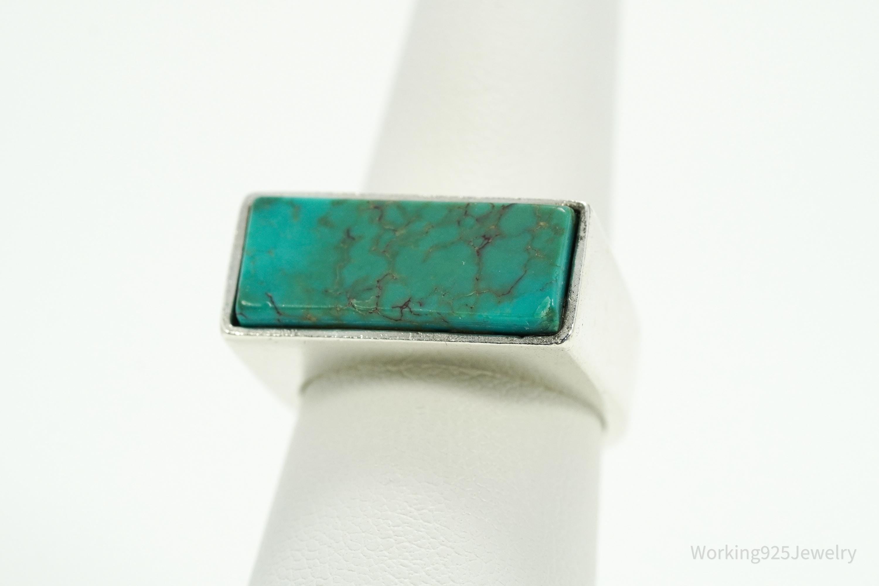 Vintage Turquoise Sterling Silver Ring - Size 7
