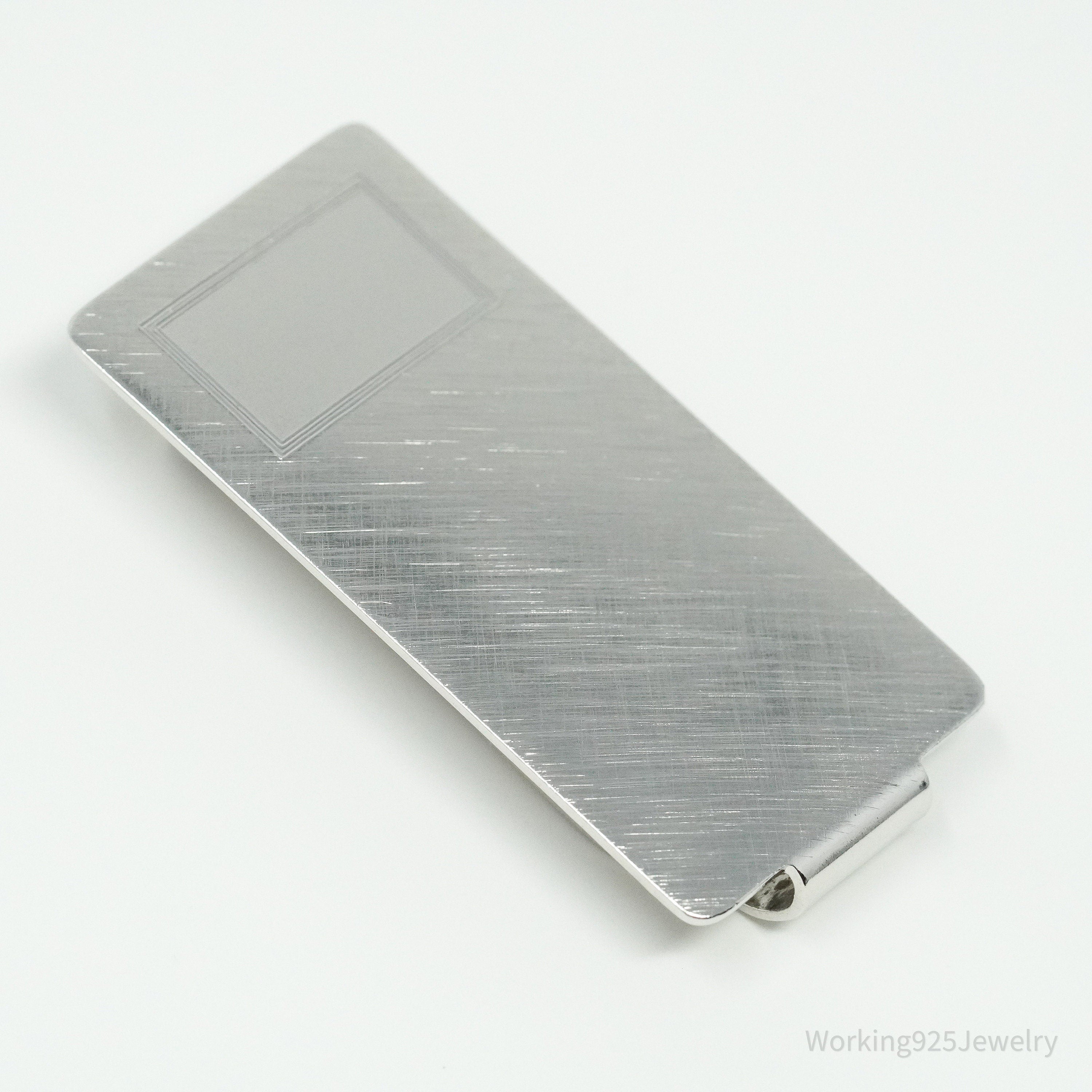 Vintage Designer Anson Sterling Silver Money Tie Money Clip