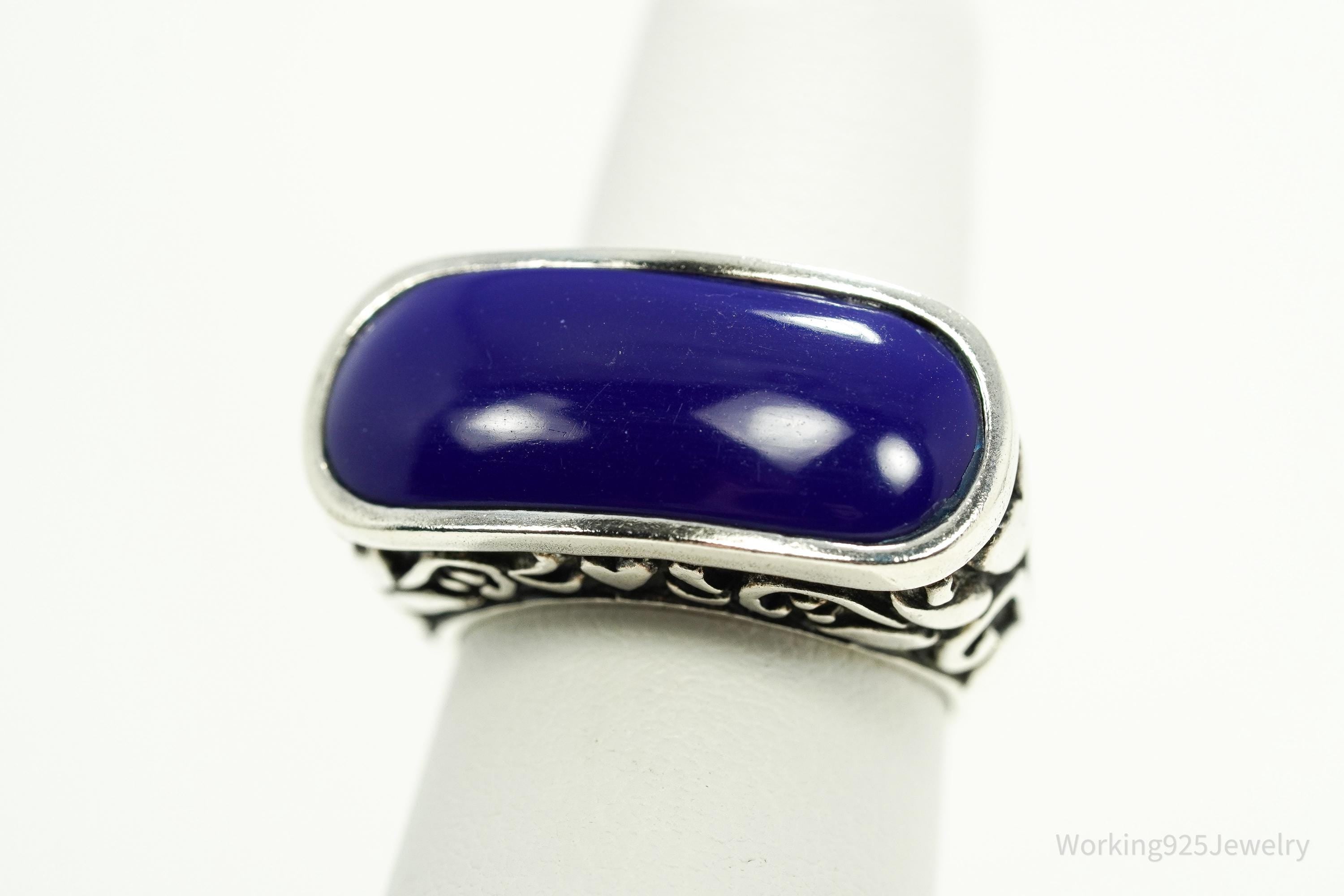 Vintage Lapis Lazuli Sterling Silver Ring - Size 6
