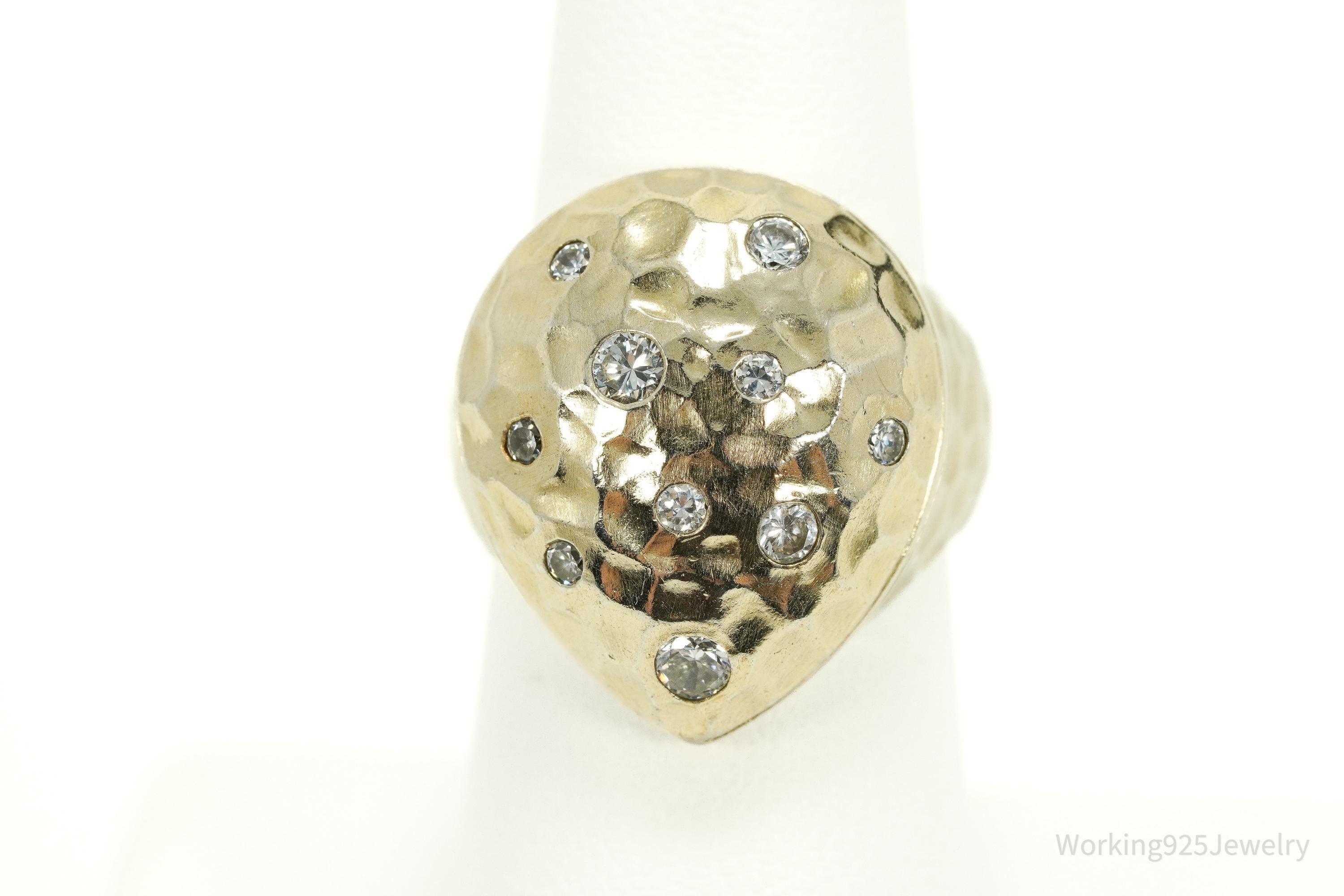 VTG Ross Simons Cubic Zirconia Gold Over Sterling Silver Ring Size 7.25