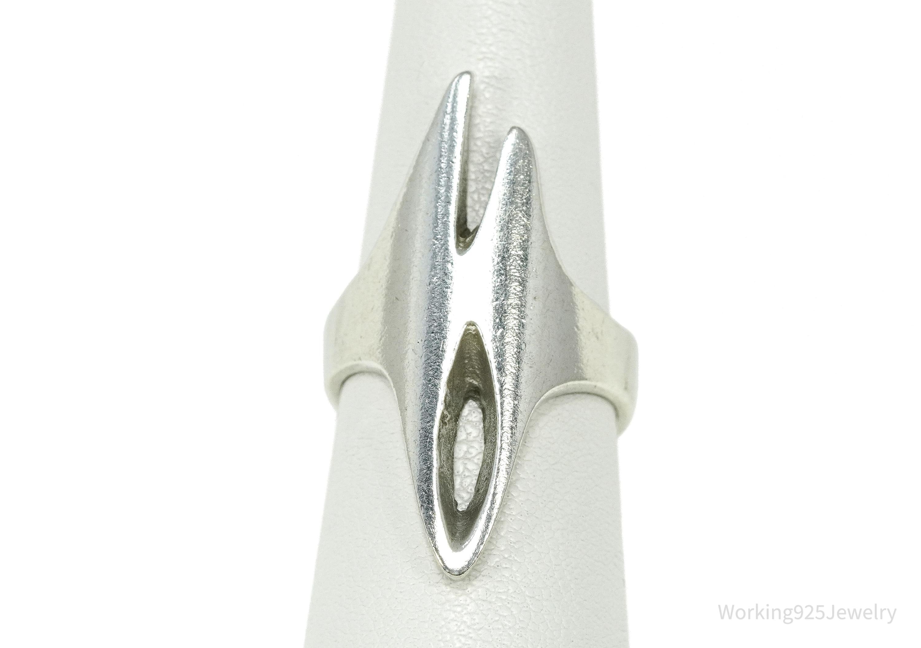 Rare Vintage Danish Modernist Sterling Silver Ring - Size 6.5
