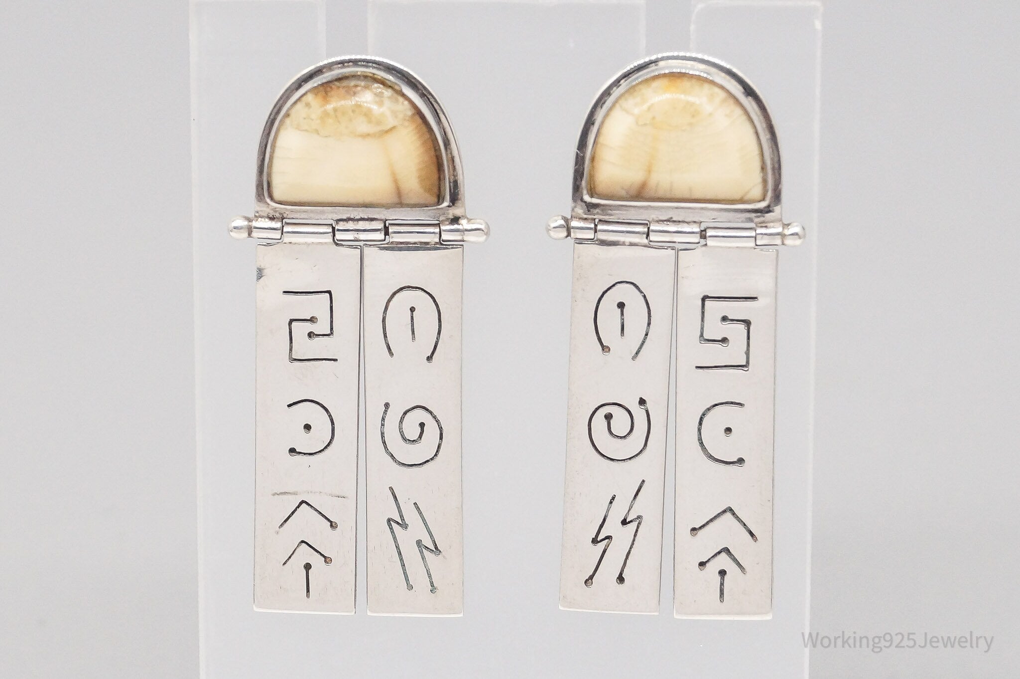 Vintage Designer Zealandia Sterling Silver Earrings