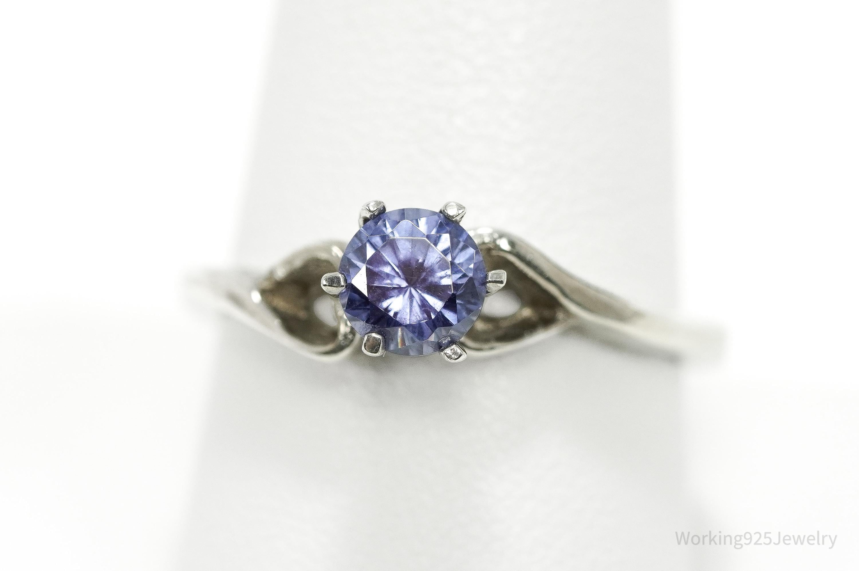 Vintage Tanzanite Sterling Silver Ring - Size 9.25