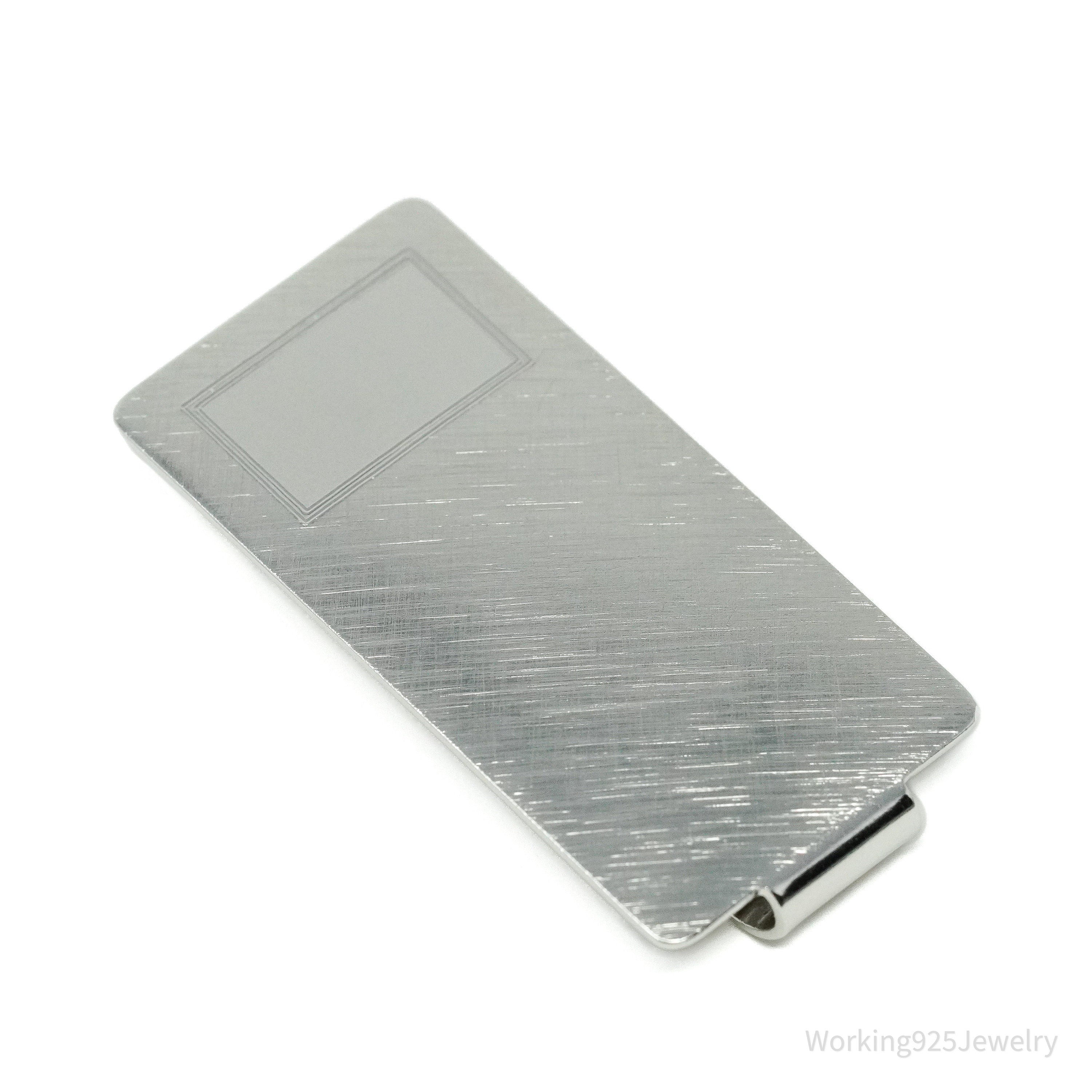 Vintage Designer Anson Sterling Silver Money Tie Money Clip