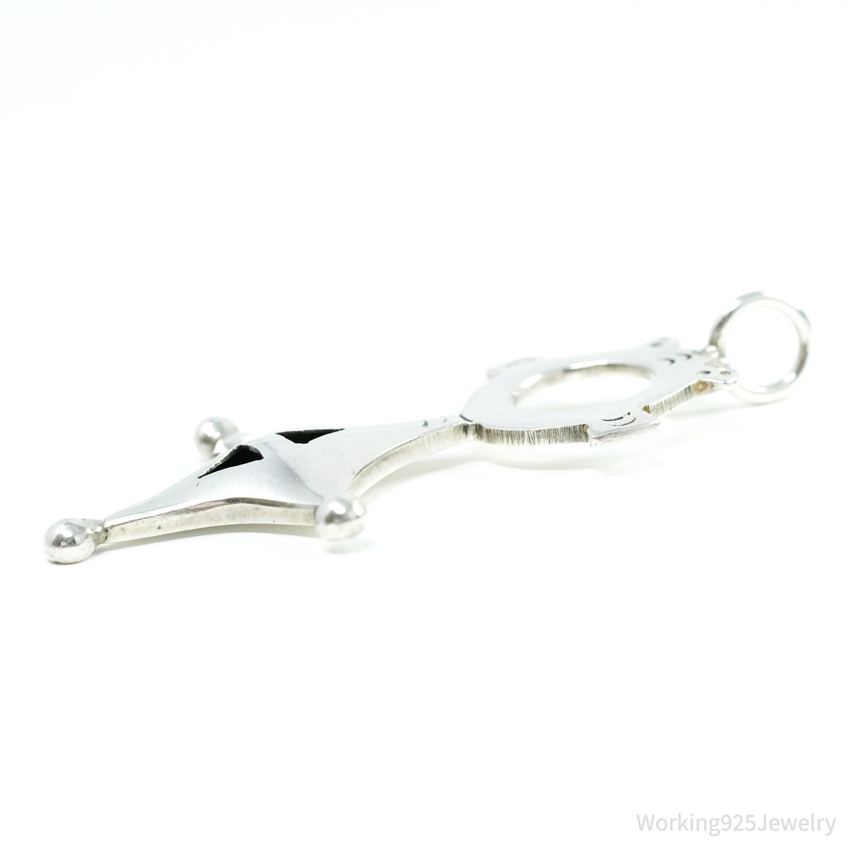 Vintage Large Sterling Silver Cross Pendant