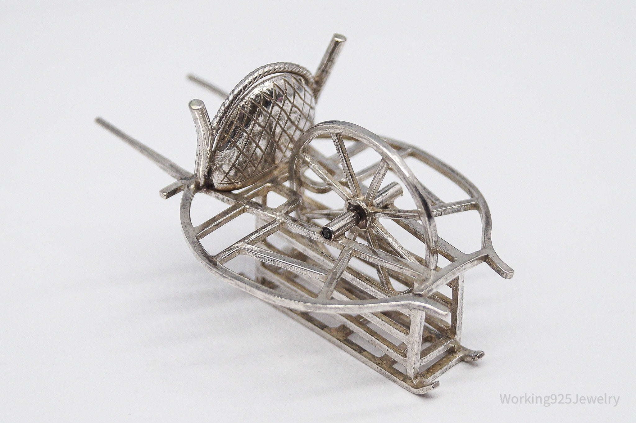 Antique Chinese Silver Condiment Cart