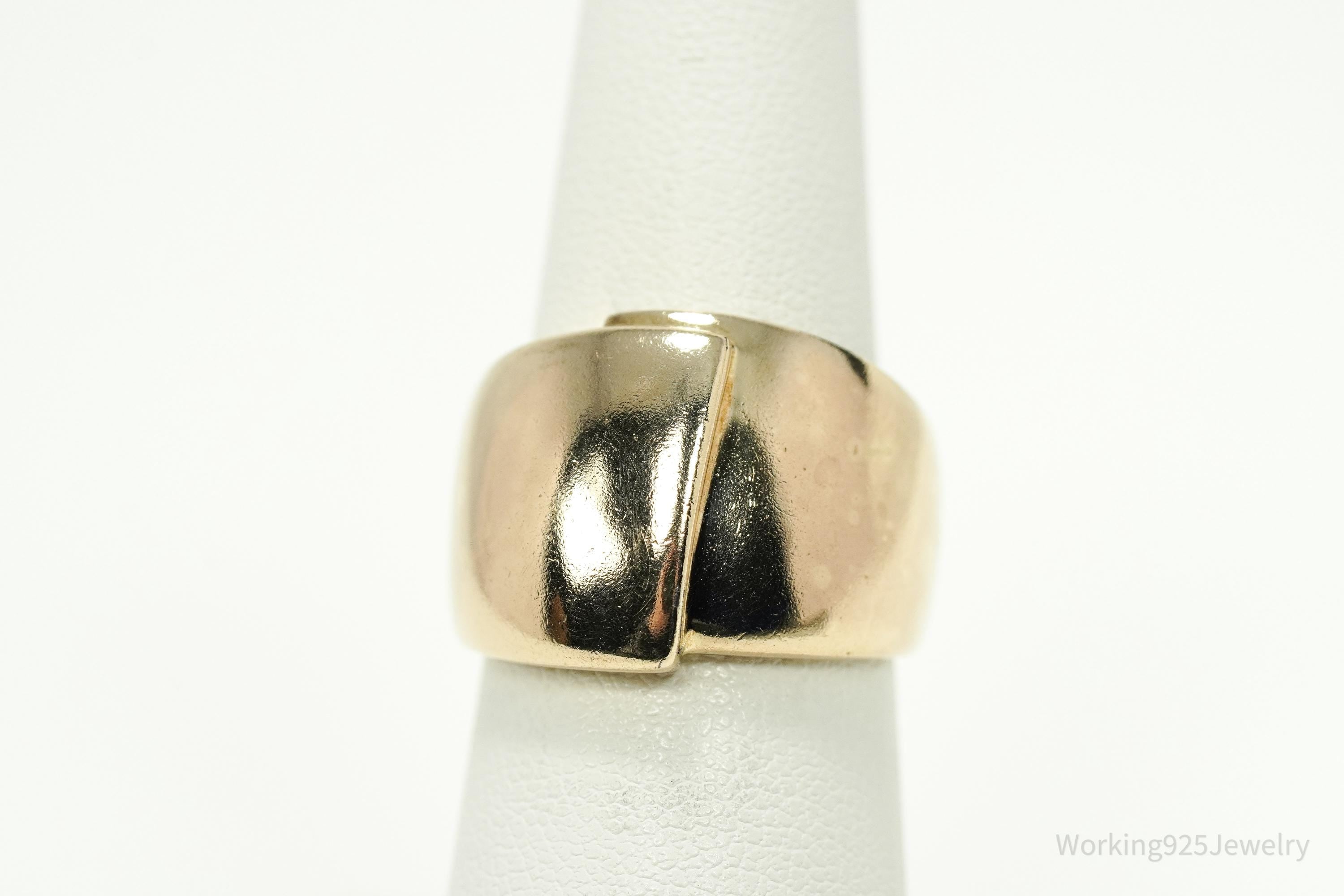 Vintage Ross Simons Rose Gold Vermeil Sterling Silver Band Ring - Size 7