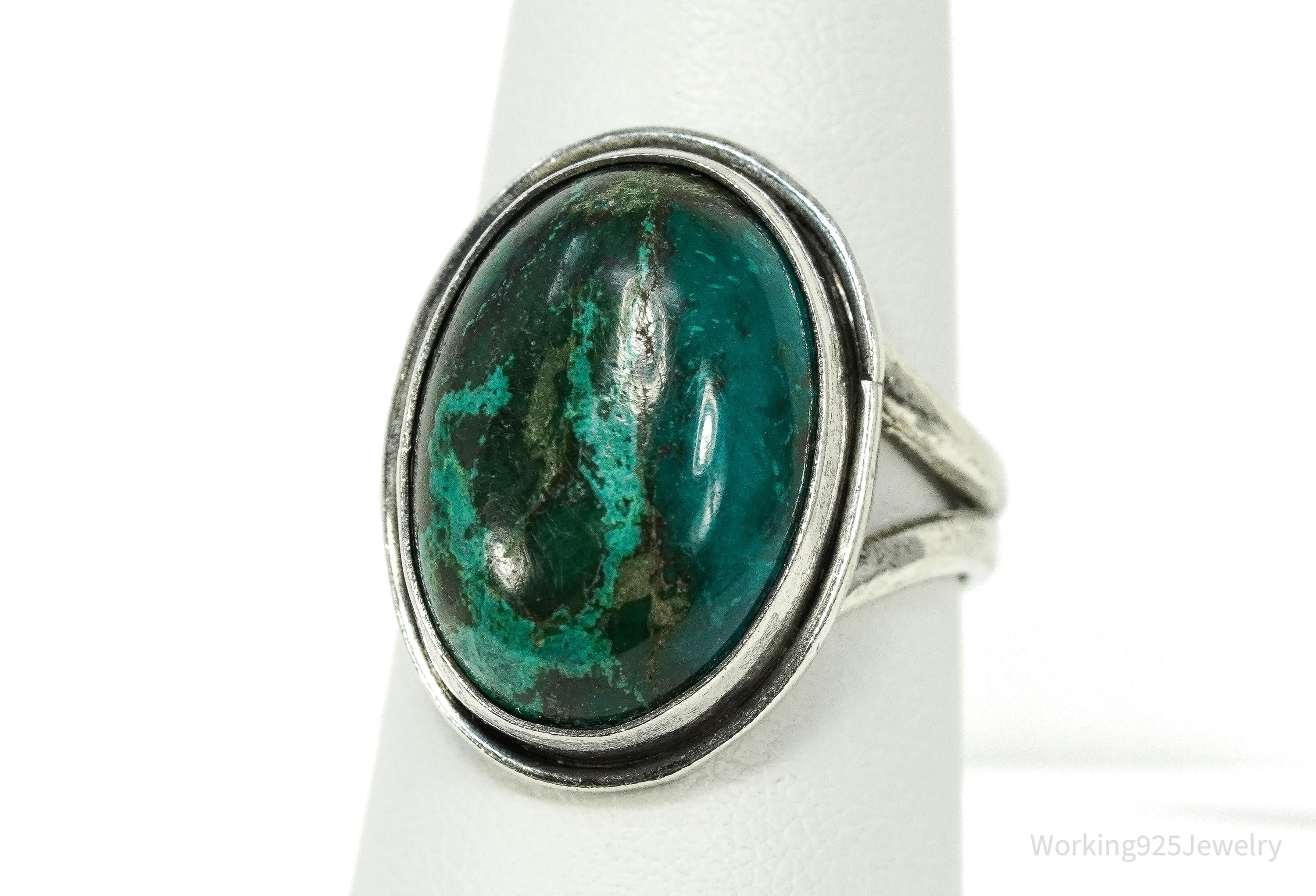 Vintage Chrysocolla Silver Ring - Size 7