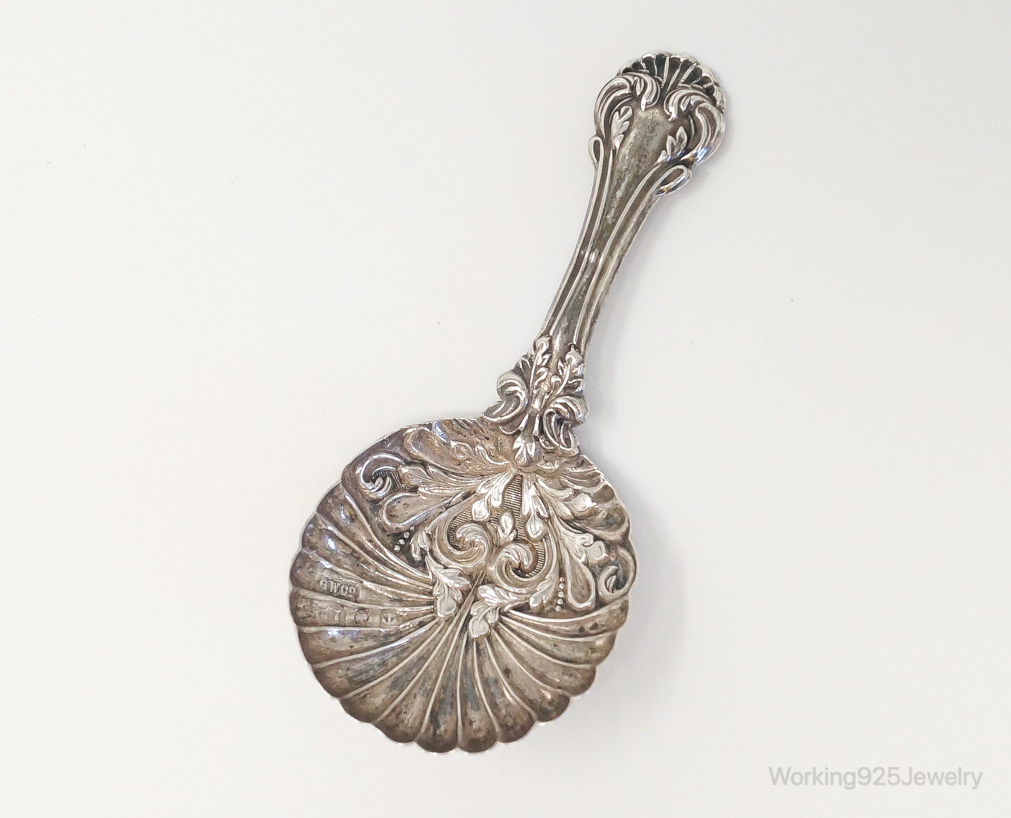 Antique Designer Art Nouveau Large Silver Spoon