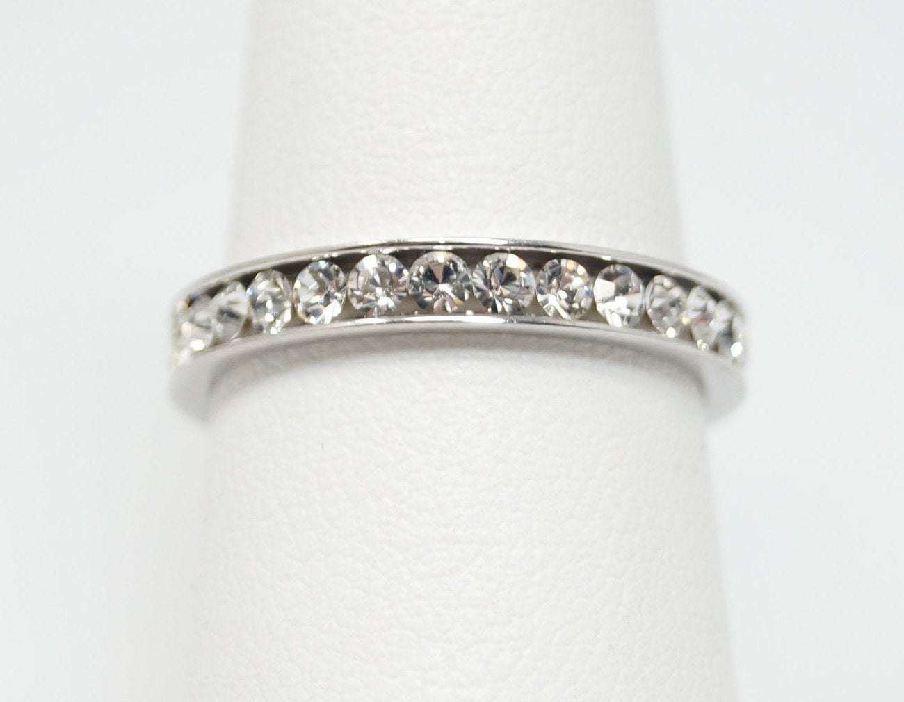 Vintage Designer JCM Jacmel CZ Sterling Silver Ring - Size 7