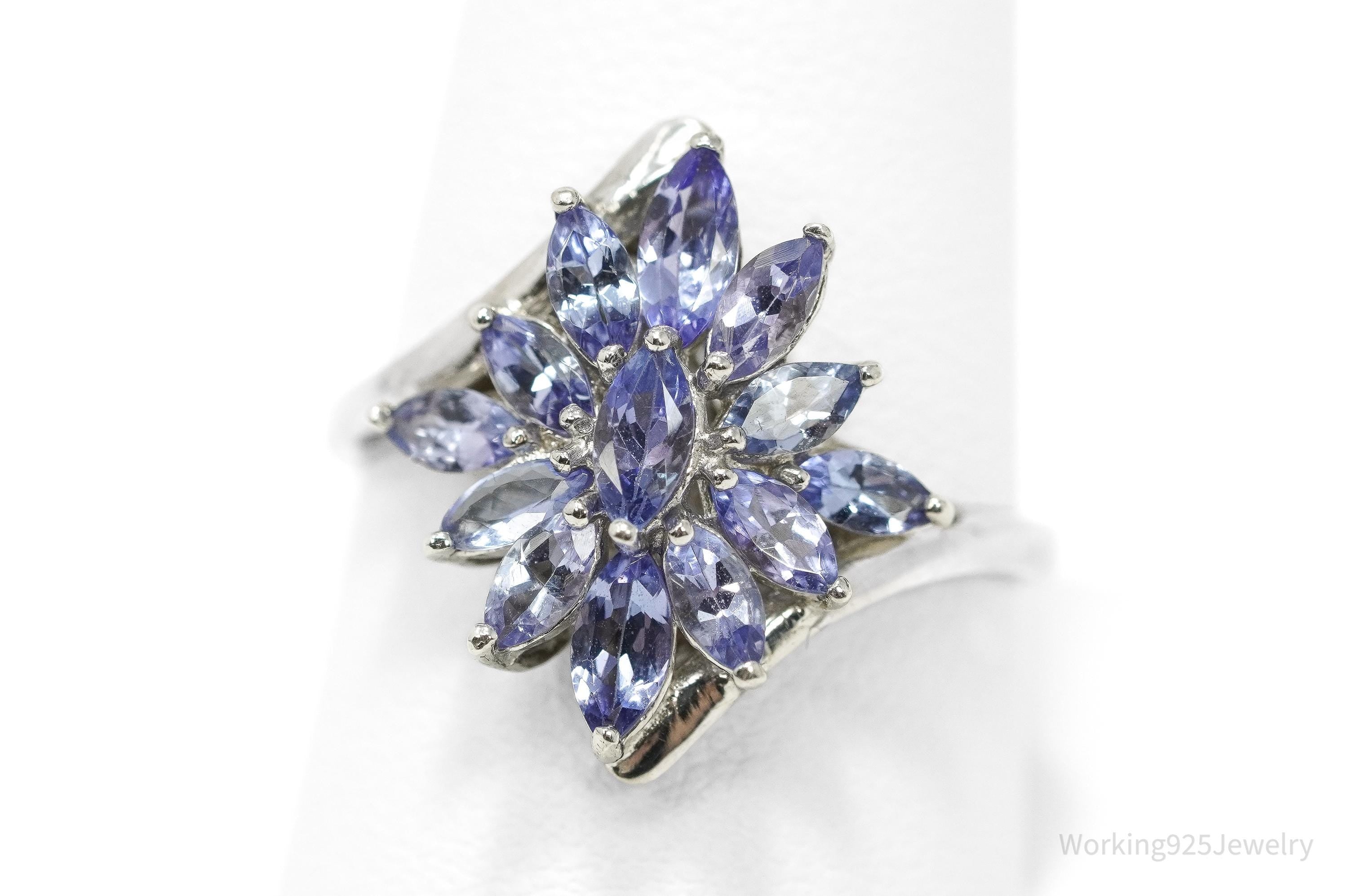 Designer STAUER Tanzanite Sterling Silver Ring - Size 10