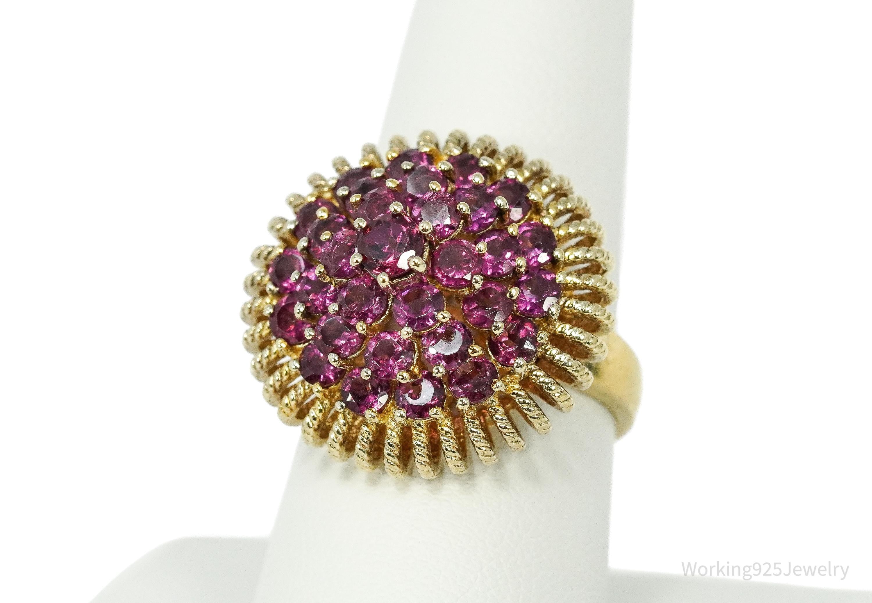 Pink Tourmaline 18K Yellow Gold Over Sterling Silver Ring - Size 8.25