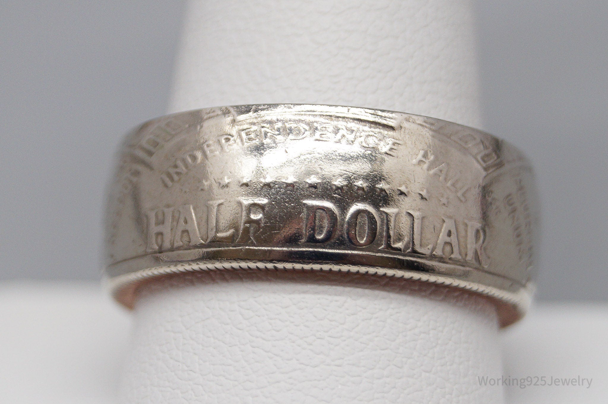 Vintage 1776 To 1976 Bicentennial Half Dollar Silver Ring - Size 11.25