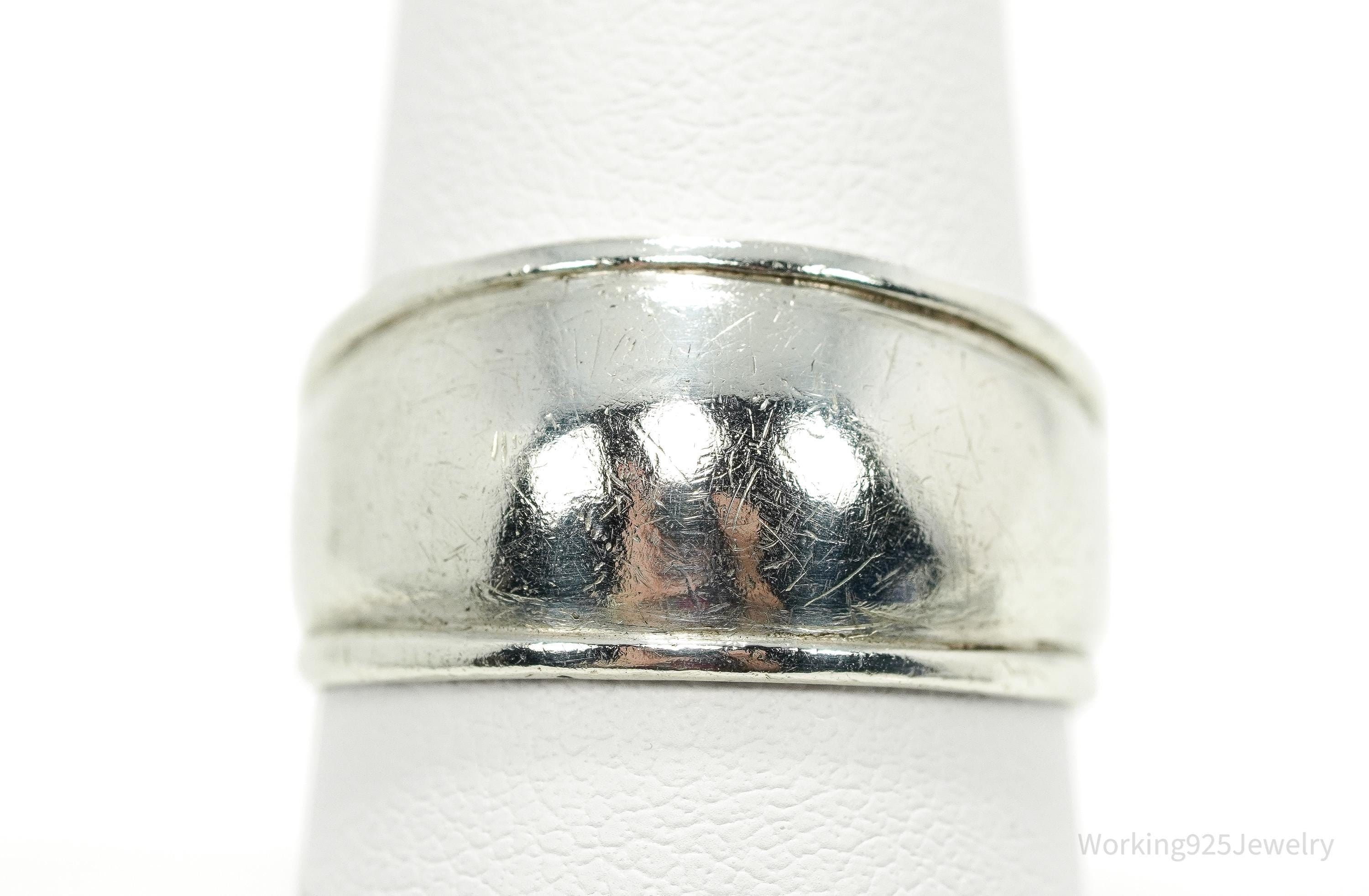 Vintage Sterling Silver Band Ring - Size 9.25
