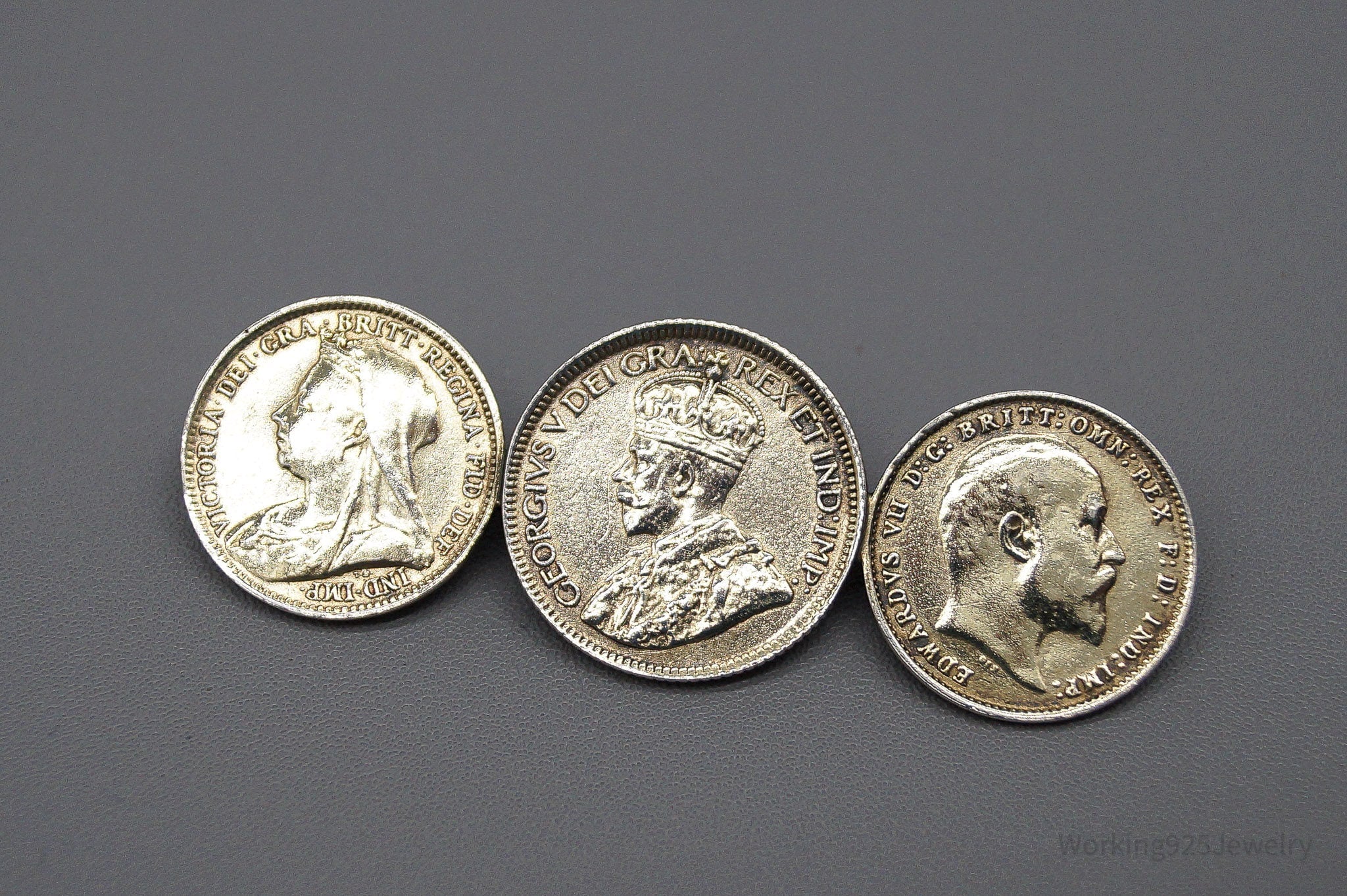 Antique Coins Silver Brooch Pin