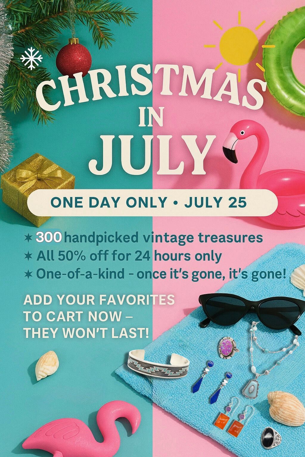 Christmas in July - Add To Cart NOW to save BIG on 7/25!
