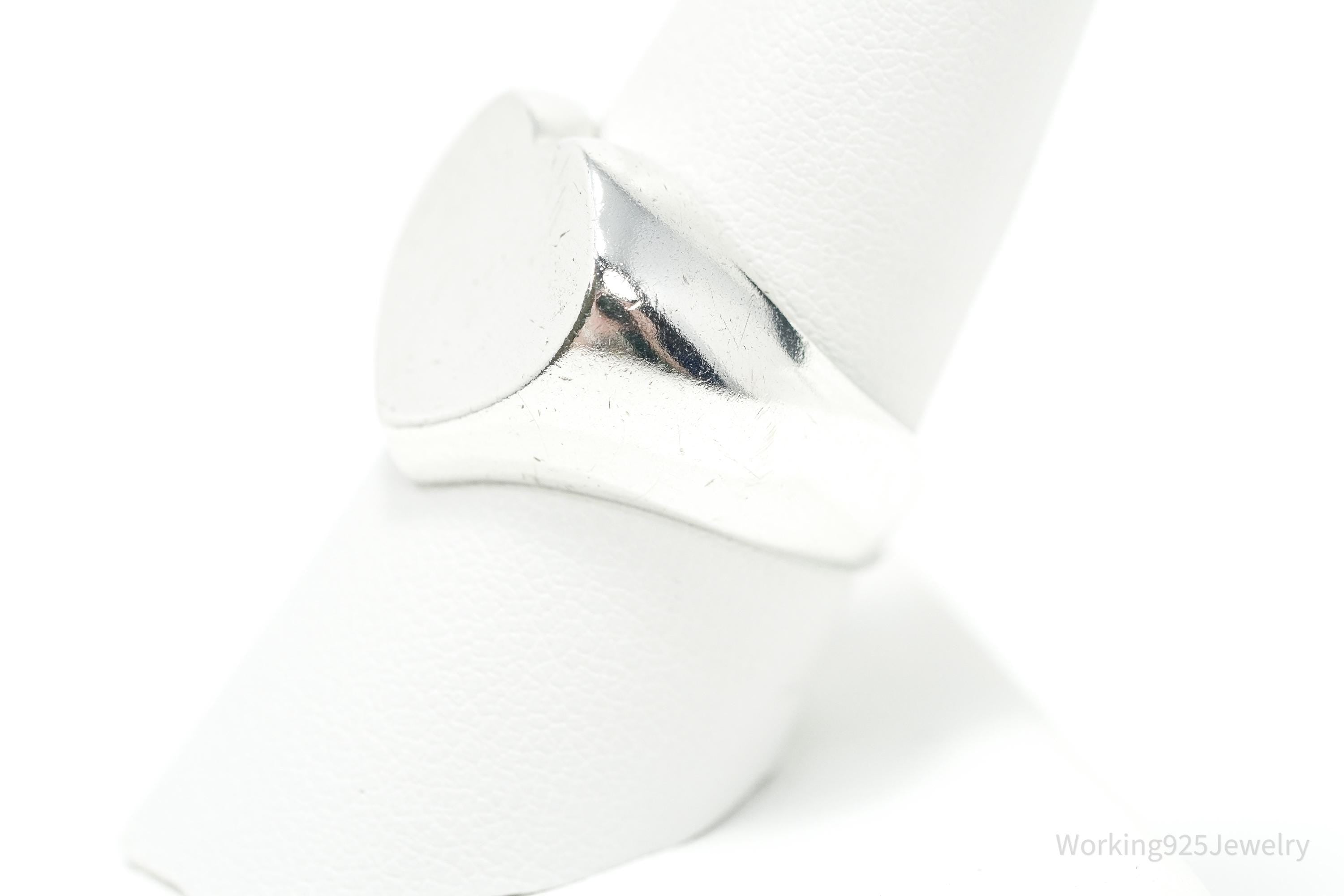 Vintage Heart Sterling Silver Ring - Size 8.75