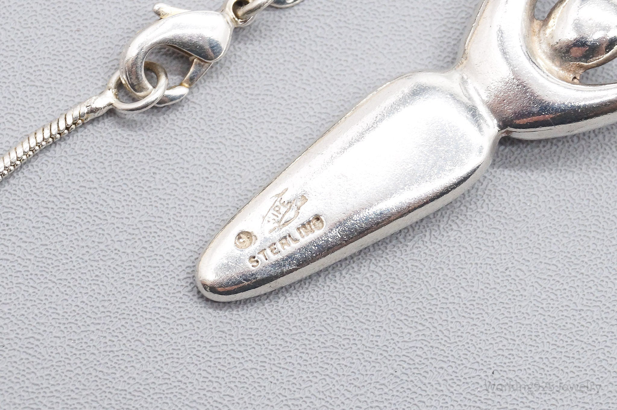 Vintage Goddess Sterling Silver Necklace 30"