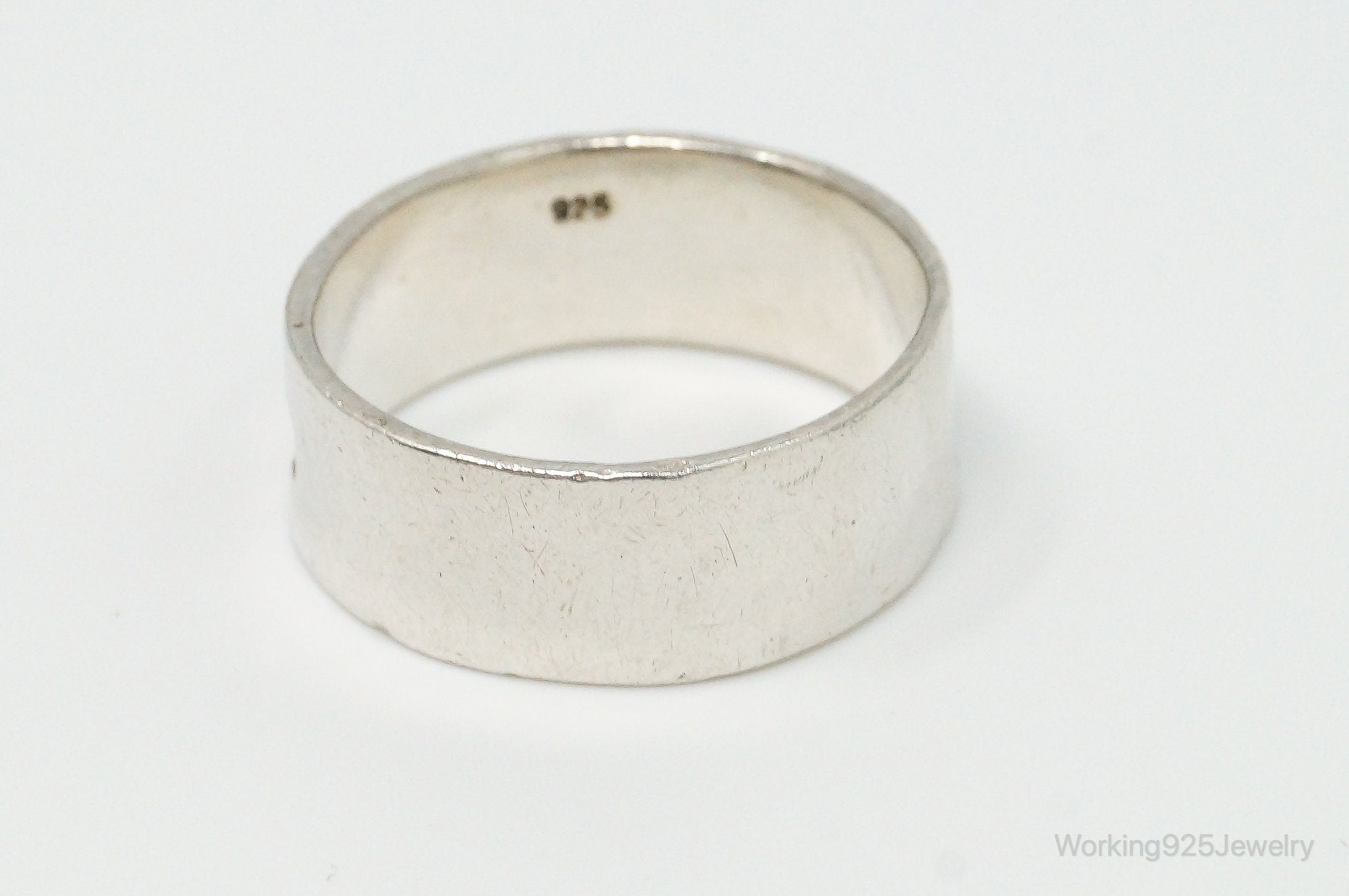 Vintage Sterling Silver Band Ring Size 13