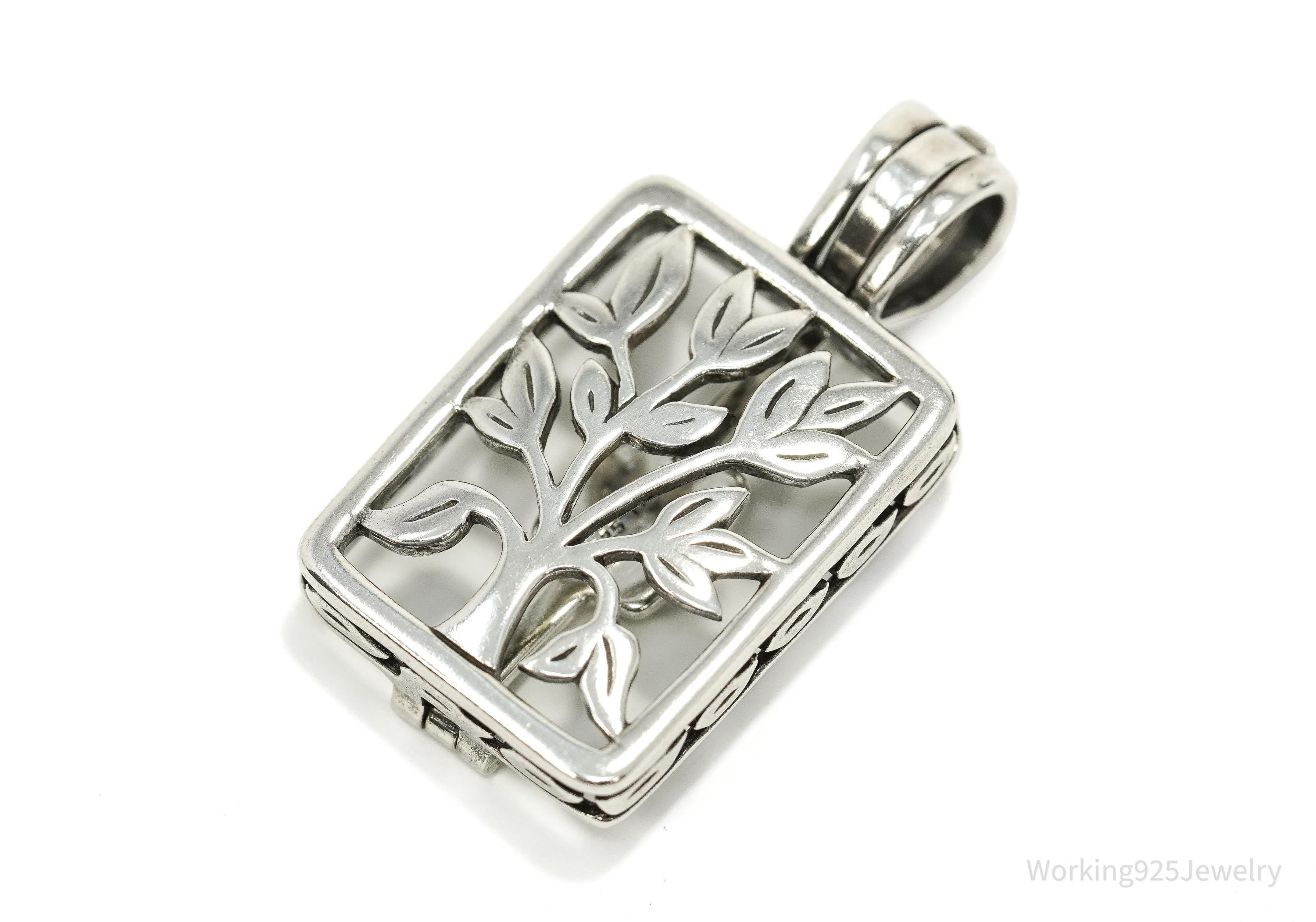 Silpada Live Laugh Love Interchangeable Sterling Silver Necklace Pendant