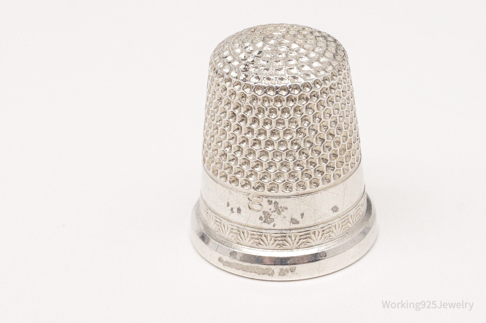 Antique Ketcham McDougall Sterling Silver Thimble Size 8