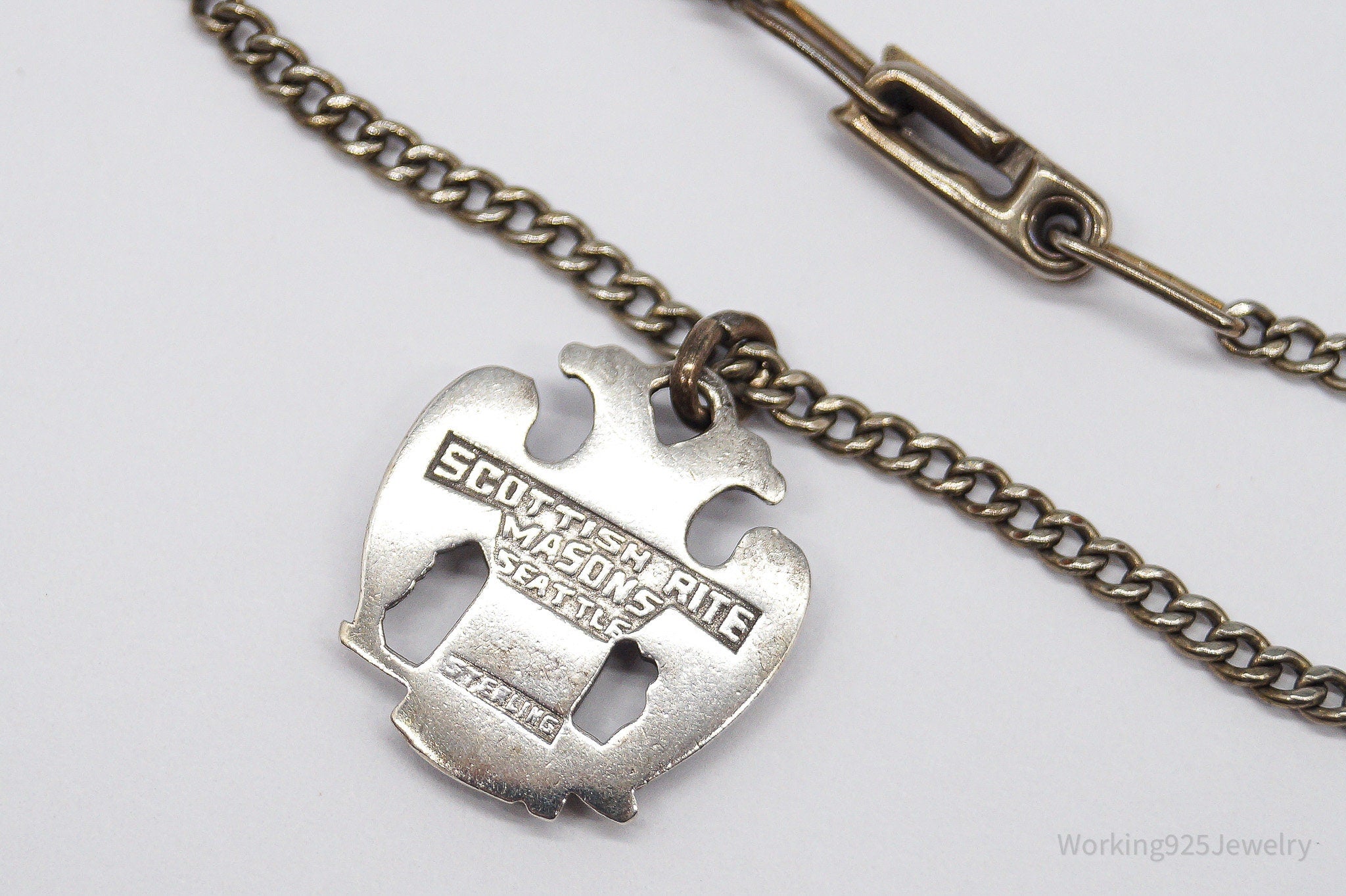 ATQ VTG Scottish Rite 32nd Degree Seattle Masons Sterling Silver Bracelet