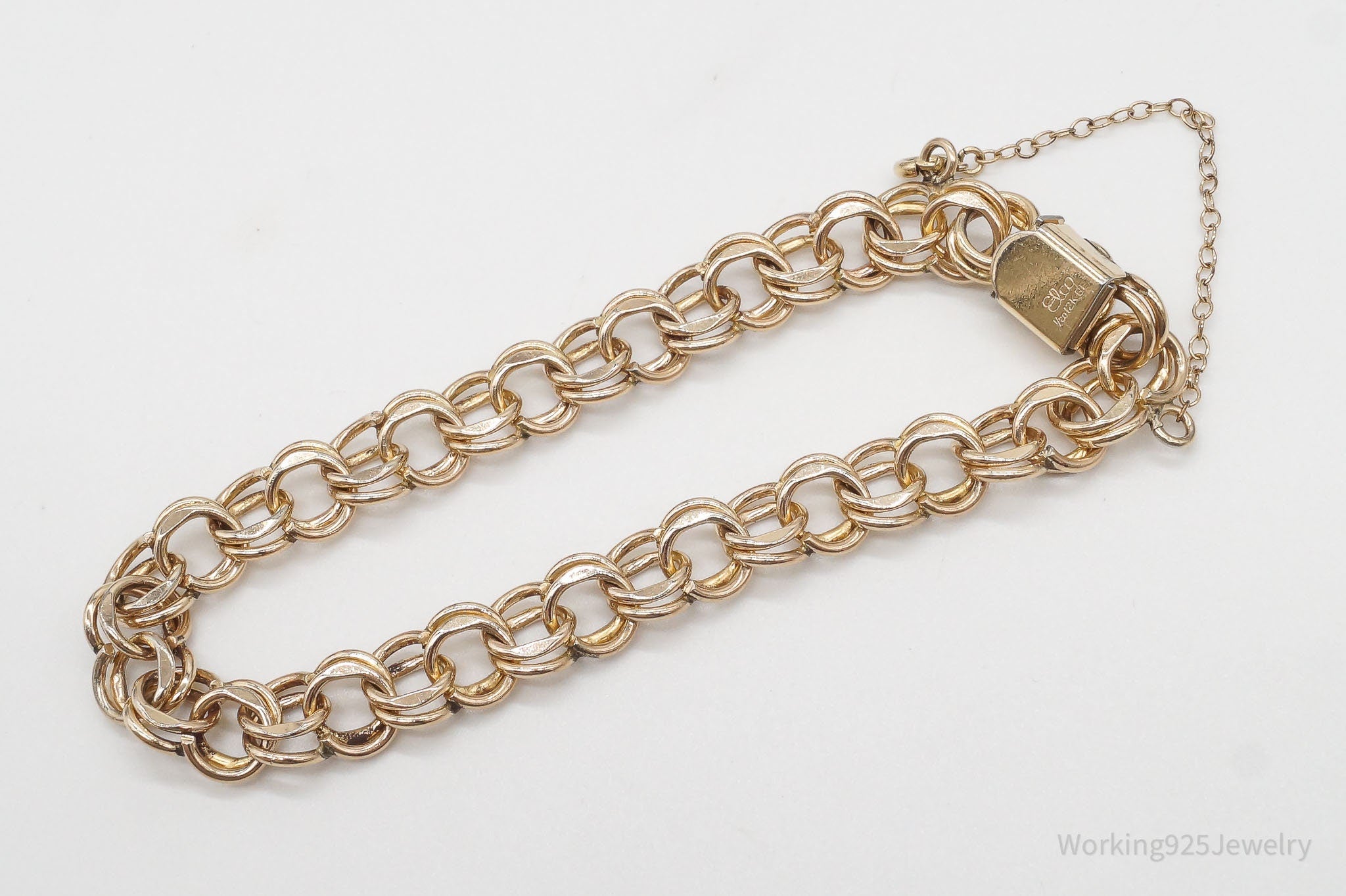 Vintage Designer Elco 1/20 12K Gold Filled Chain Bracelet