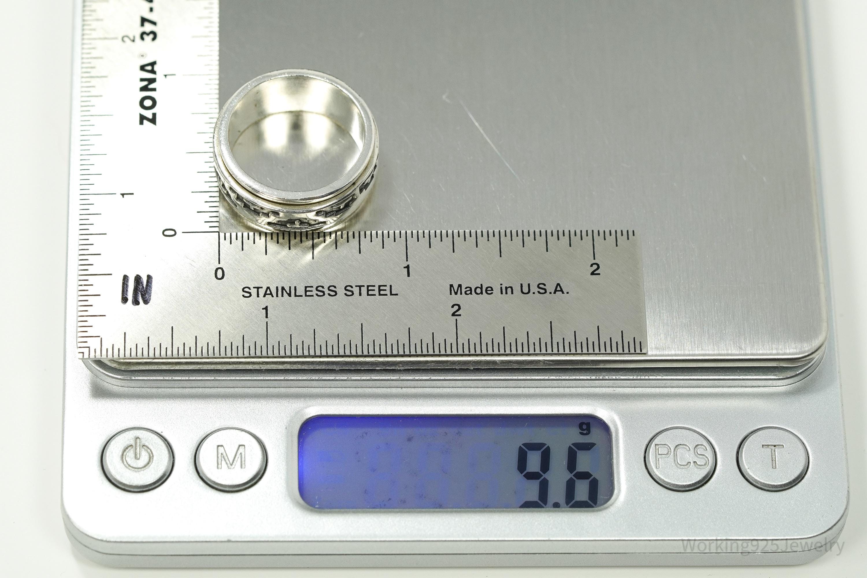 Vintage 950 Silver Spinner Band Ring - Size 8.25