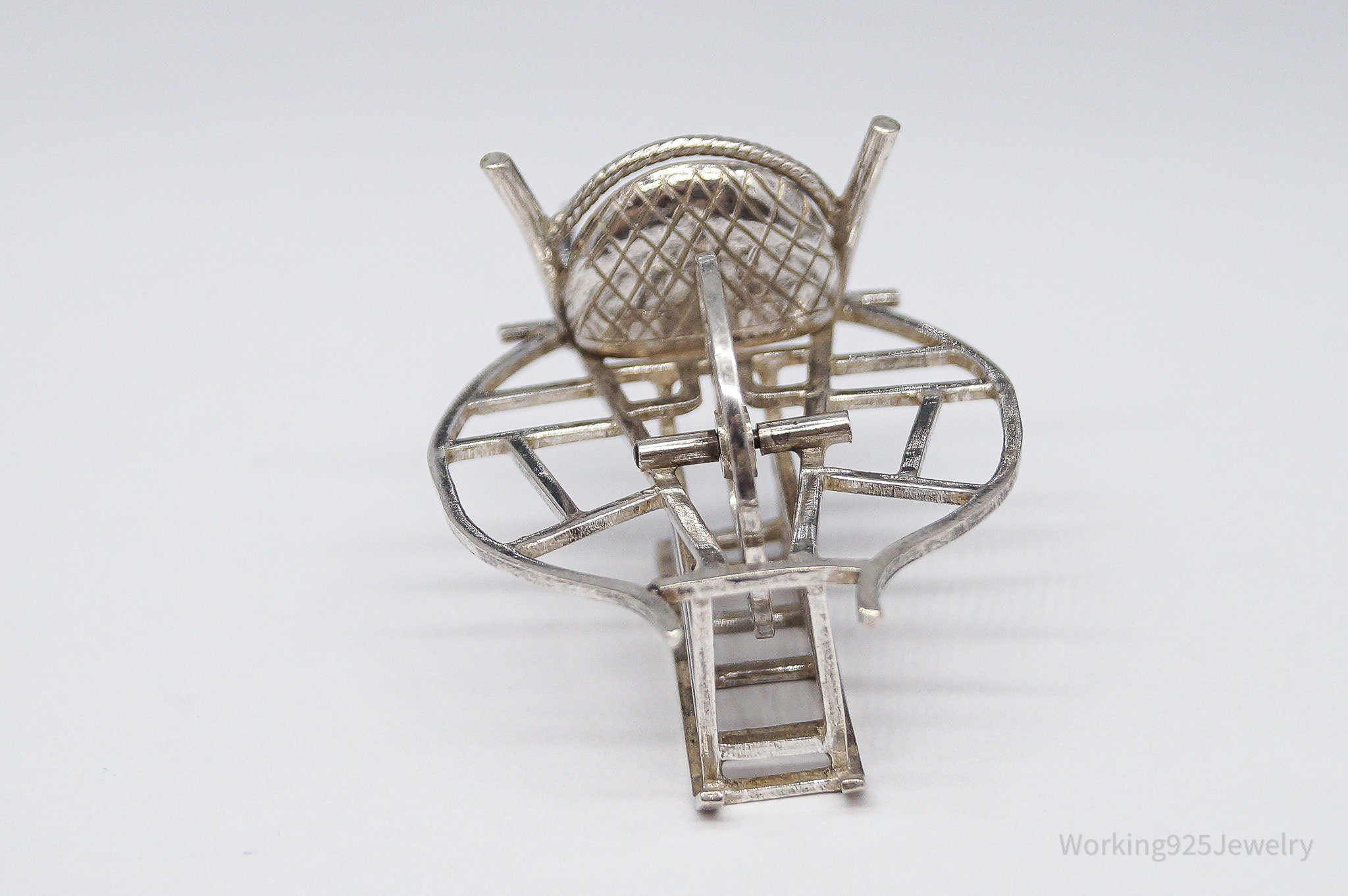 Antique Chinese Silver Condiment Cart