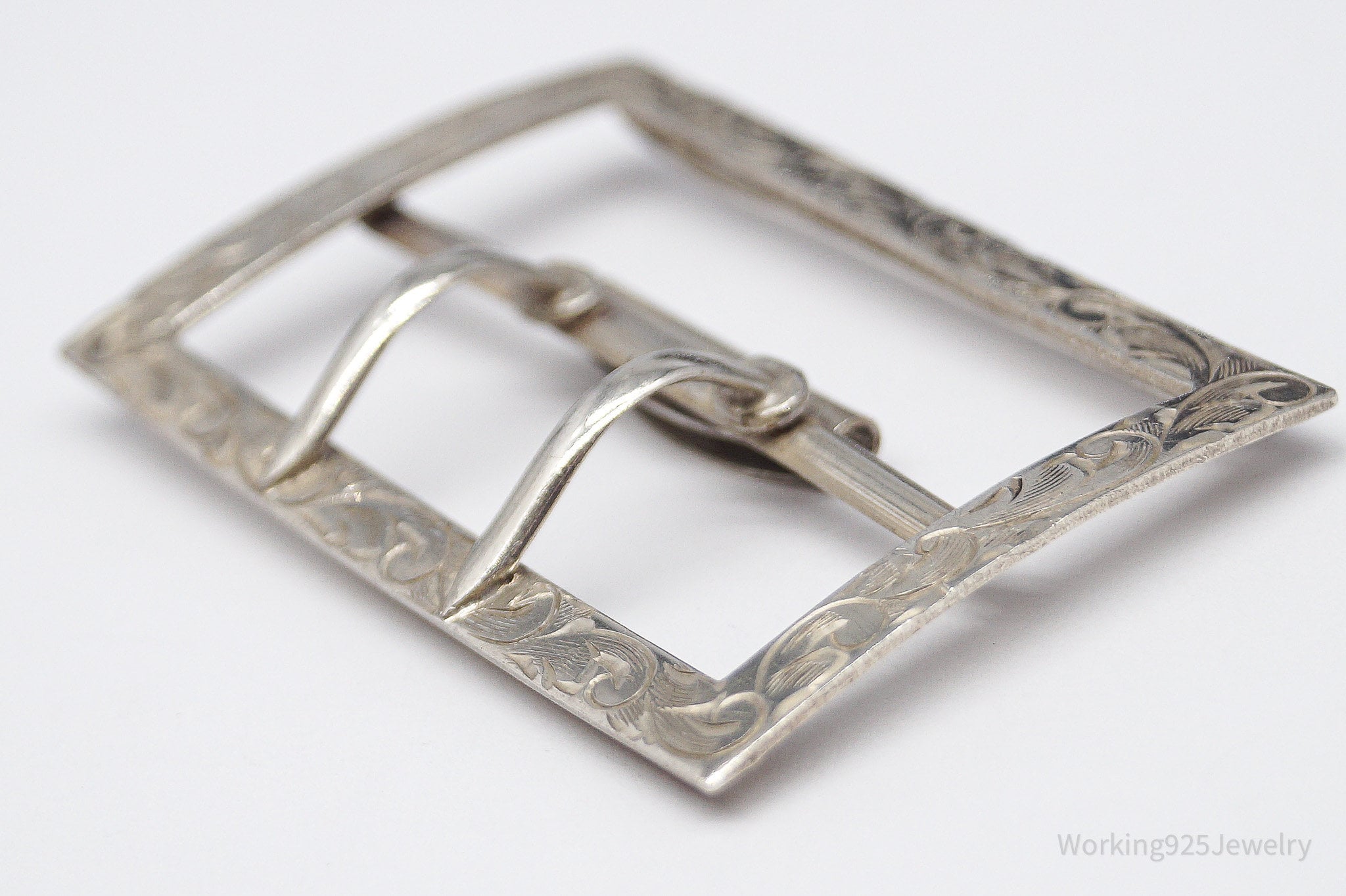 Antique 1907 Sterling Silver Belt Buckle