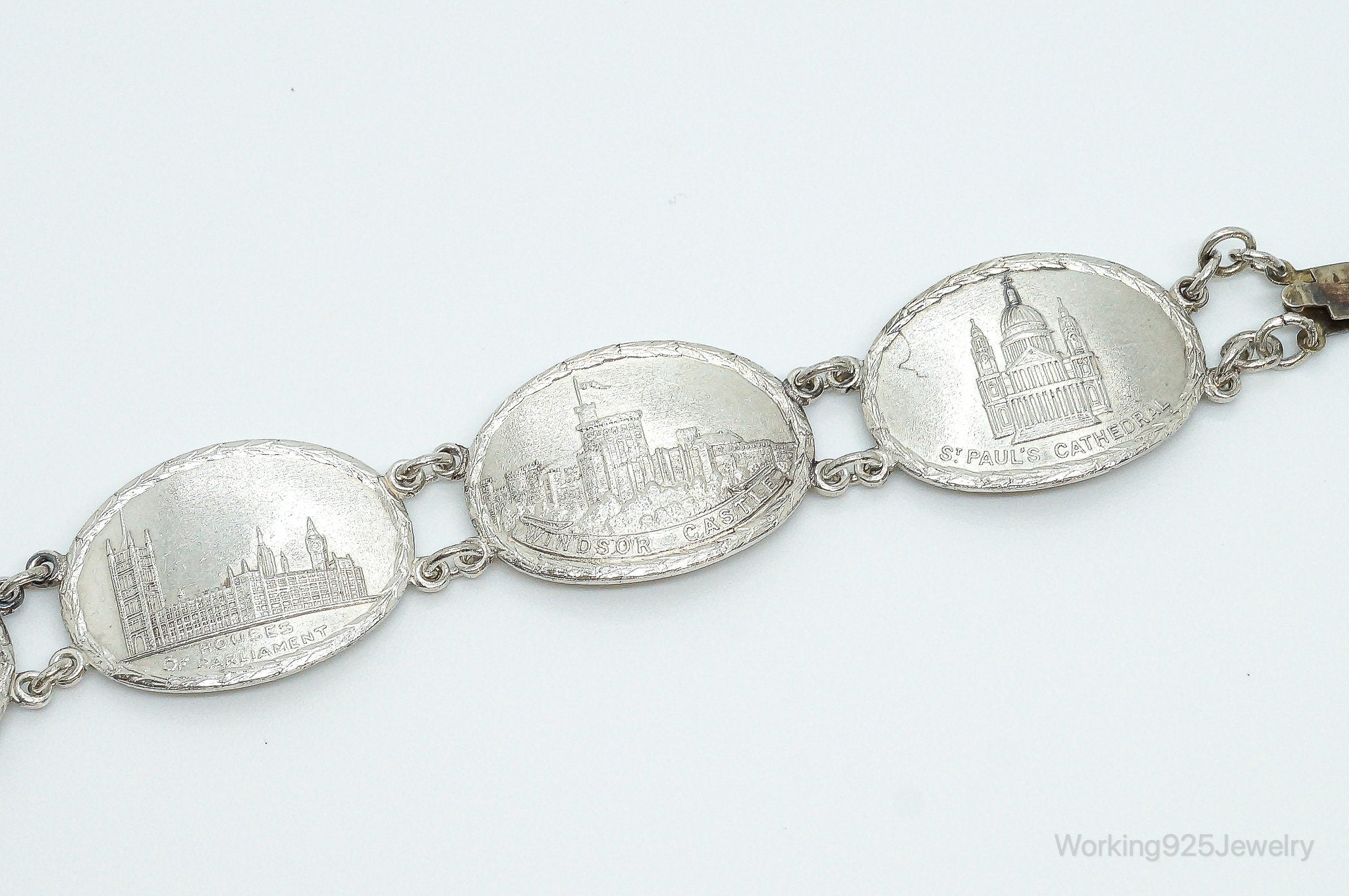 Vintage London Tourist Sterling Silver Bracelet