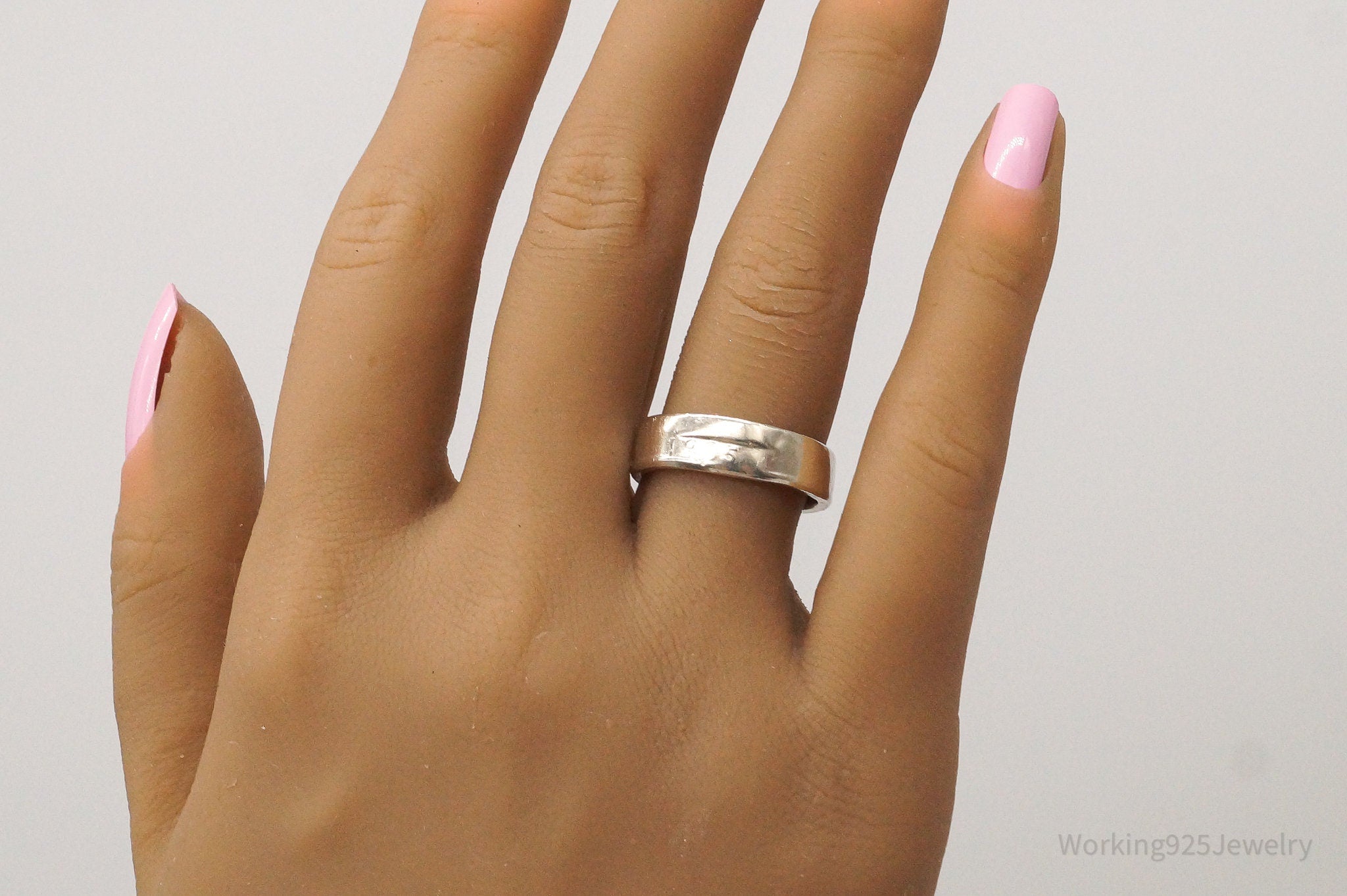 Vintage 1935 Washington Quarter Coin Silver Ring - Size 8