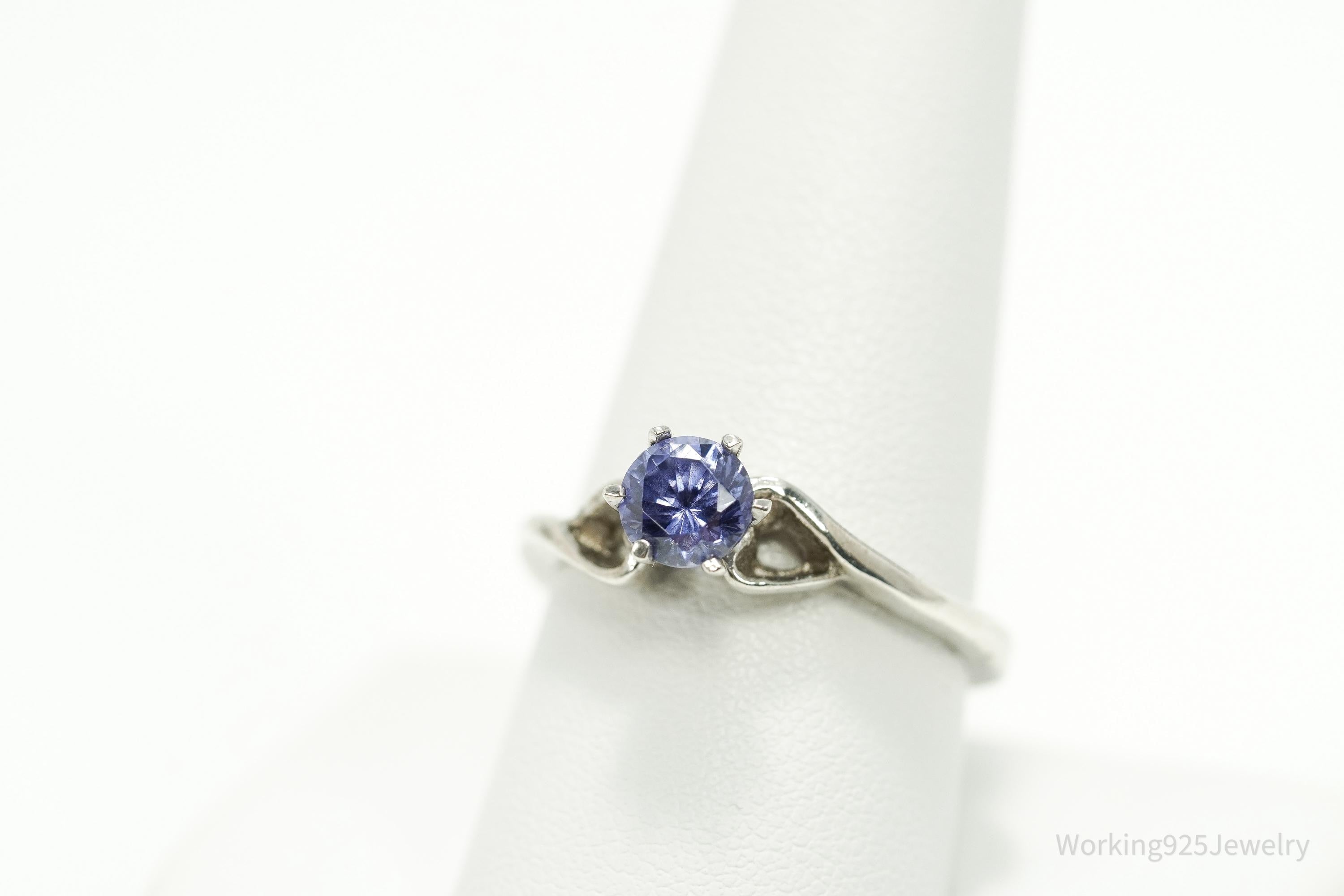 Vintage Tanzanite Sterling Silver Ring - Size 9.25