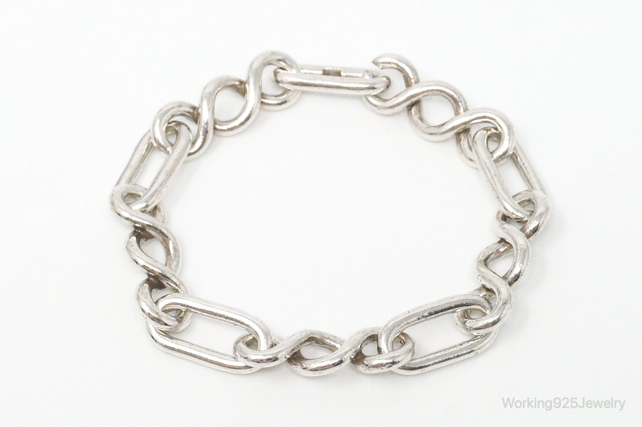 Vintage Sterling Silver Chain Link Bracelet