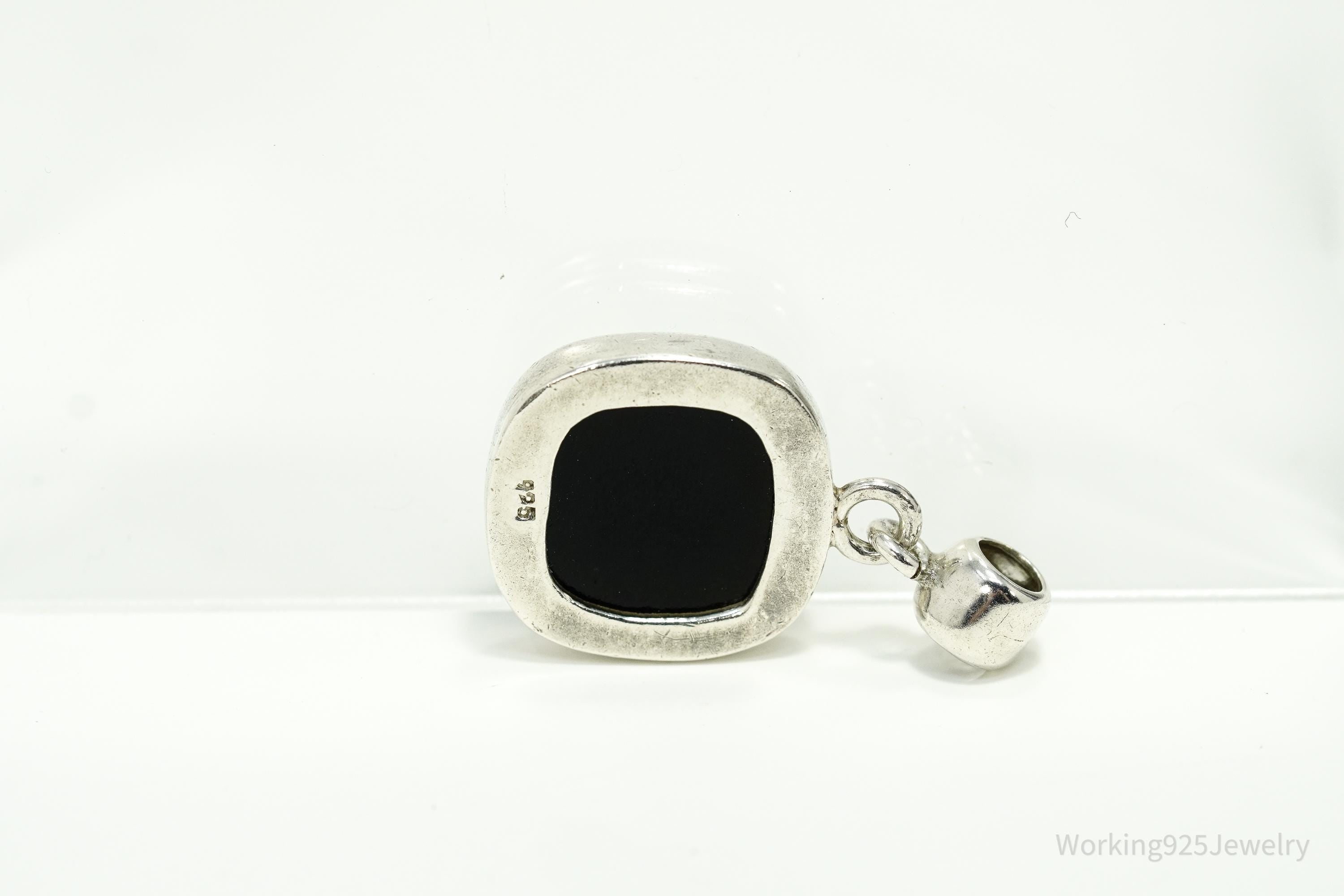 Vintage Dichroic Glass Sterling Silver Pendant