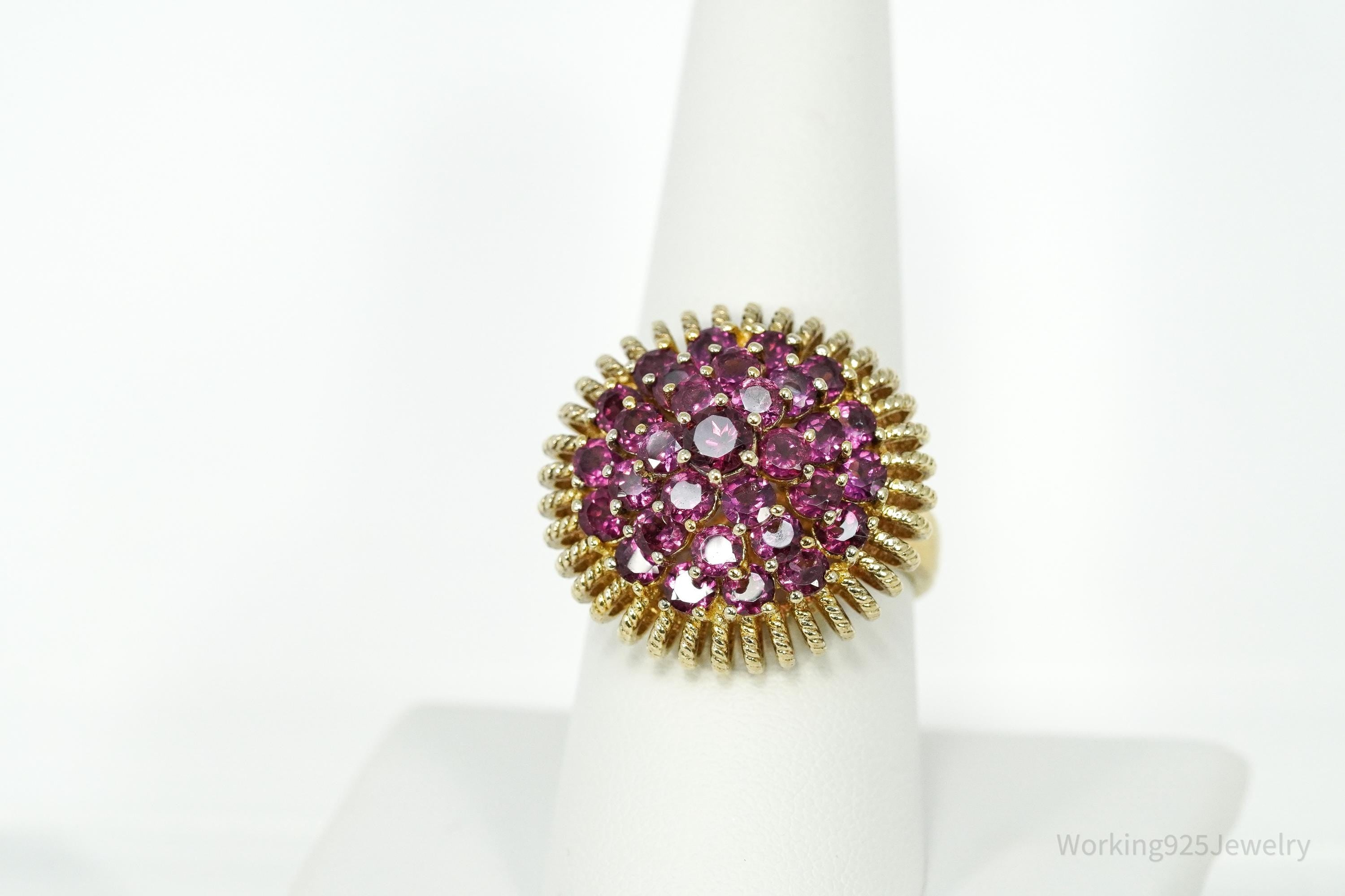 Pink Tourmaline 18K Yellow Gold Over Sterling Silver Ring - Size 8.25