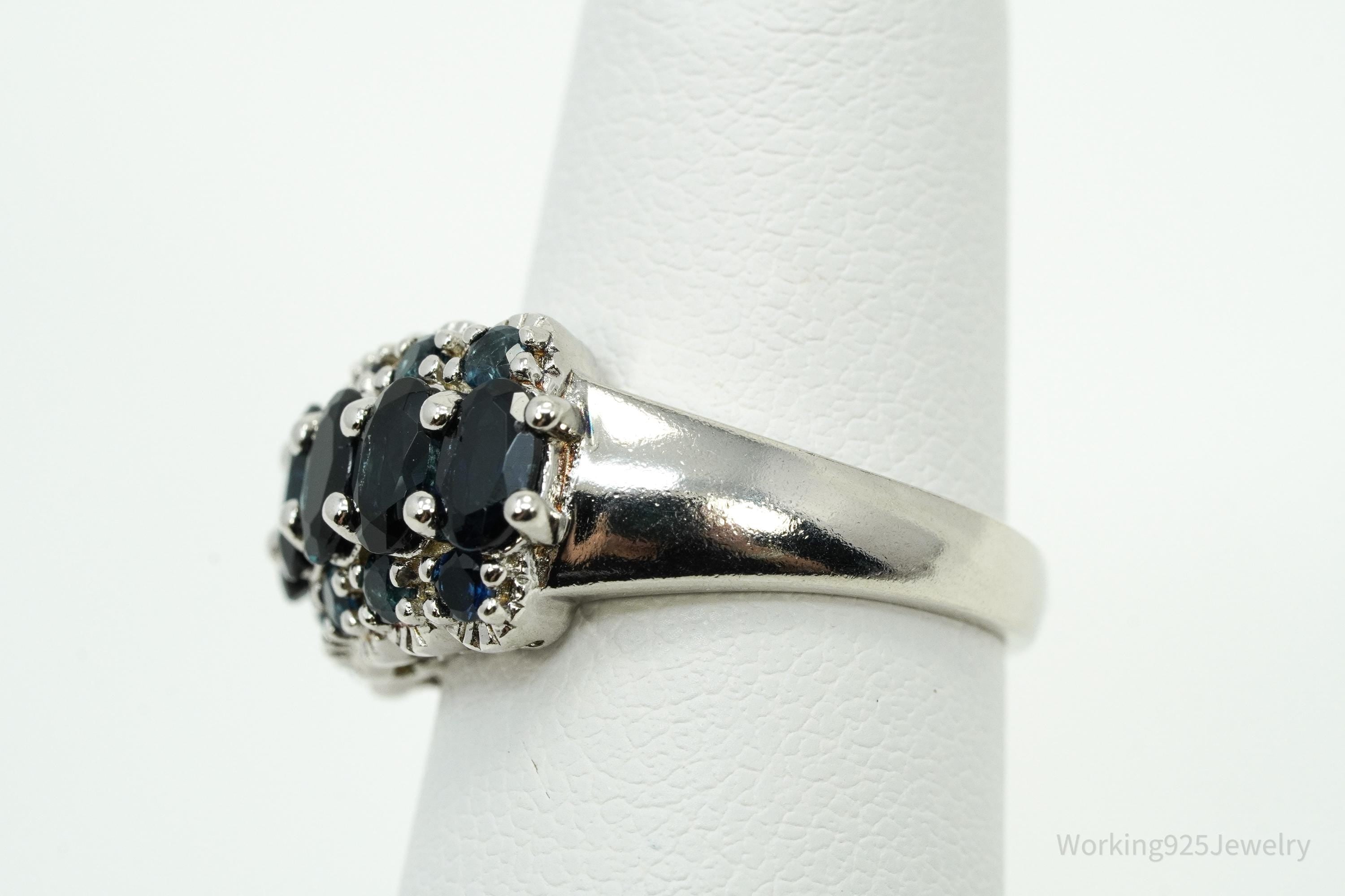 Vintage London Blue Topaz Sterling Silver Ring - Size 4.25