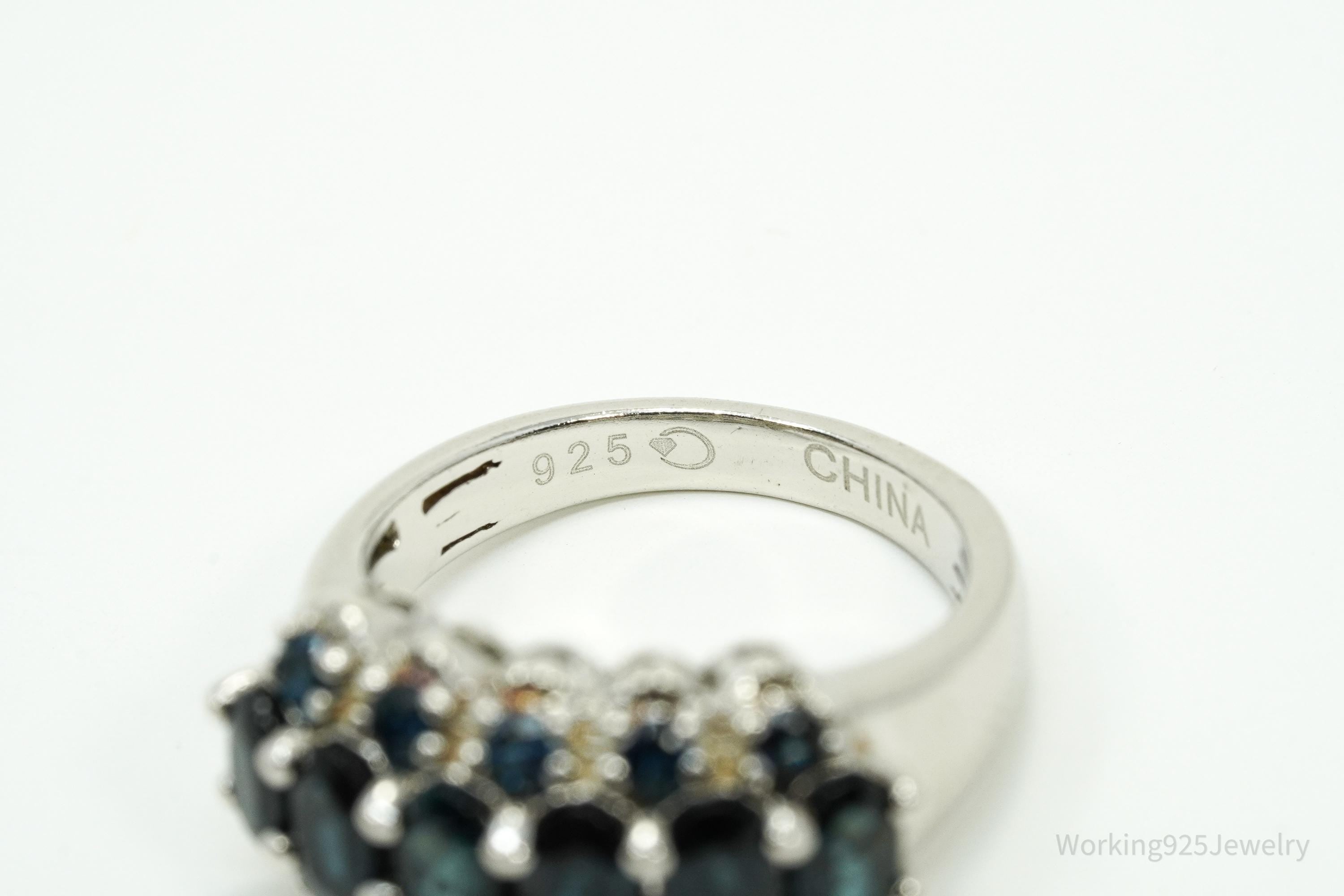 Vintage London Blue Topaz Sterling Silver Ring - Size 4.25