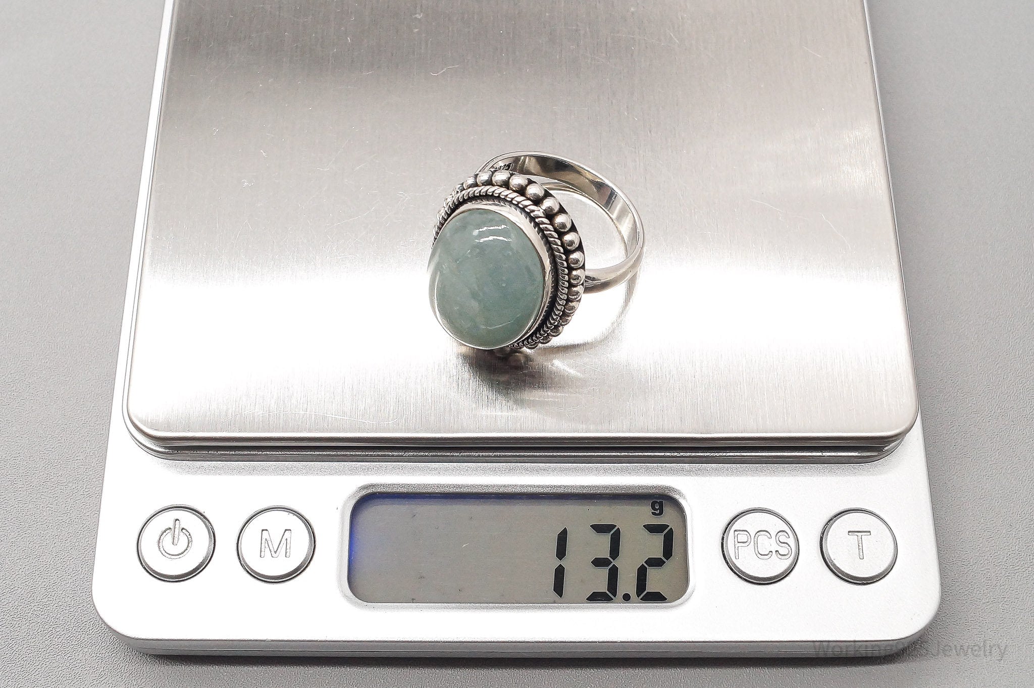 Vintage Doug Paulus Aventurine Sterling Silver Ring - Size 11