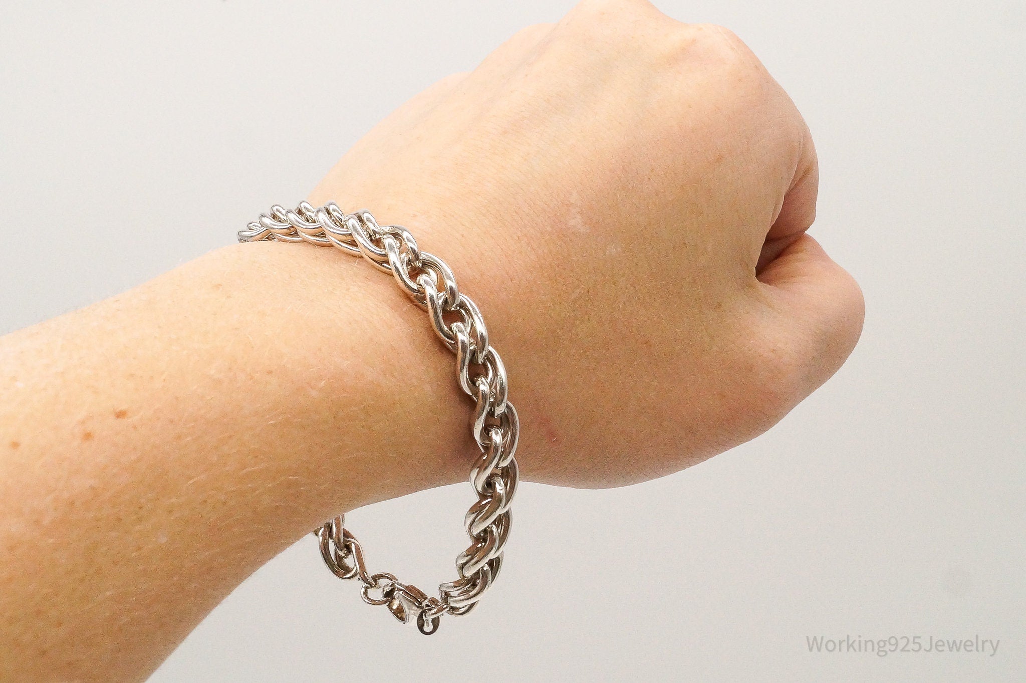 Vintage Sterling Silver Link Bracelet