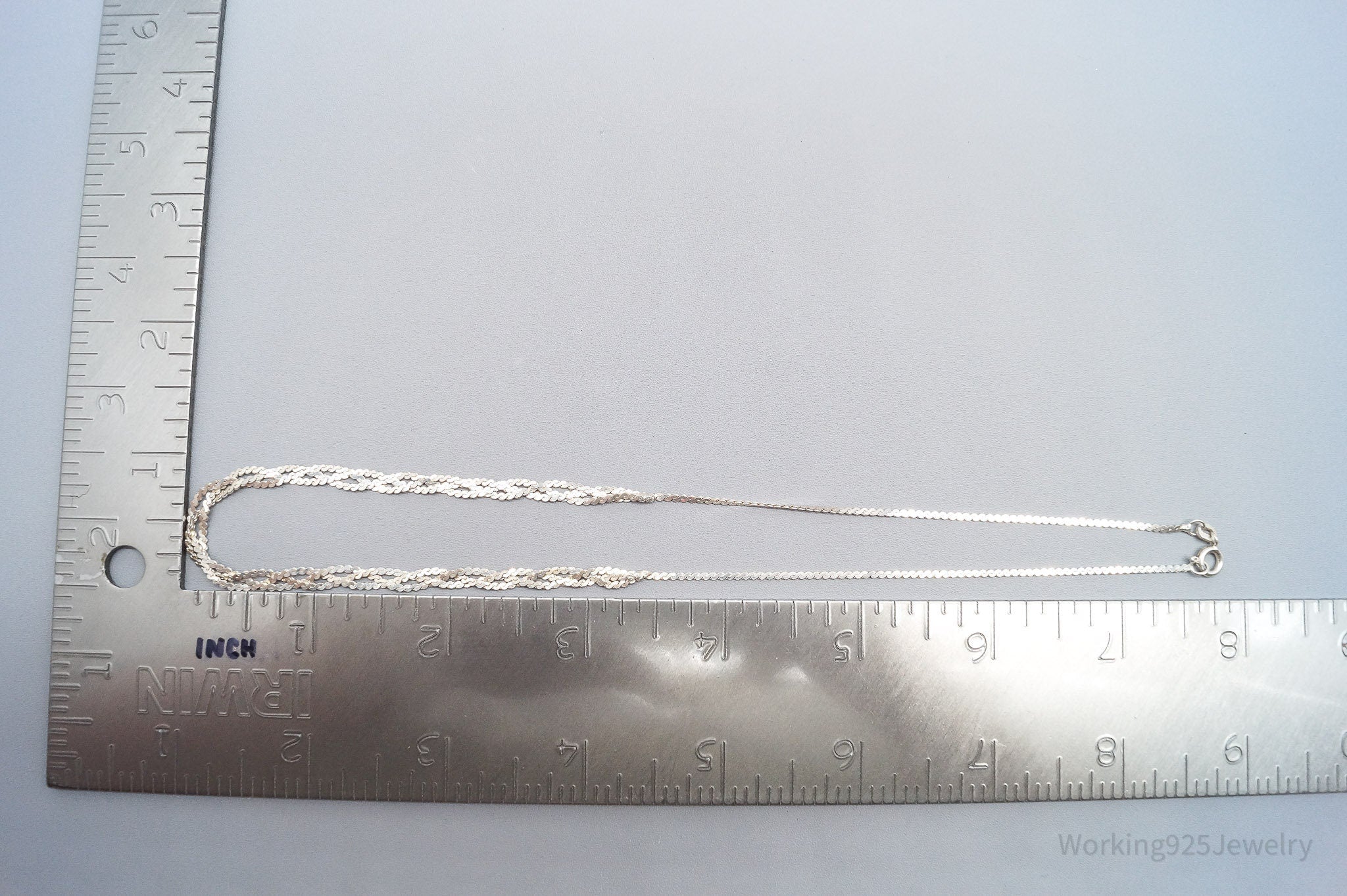 Vintage Italian Sterling Silver Chain Necklace 16"