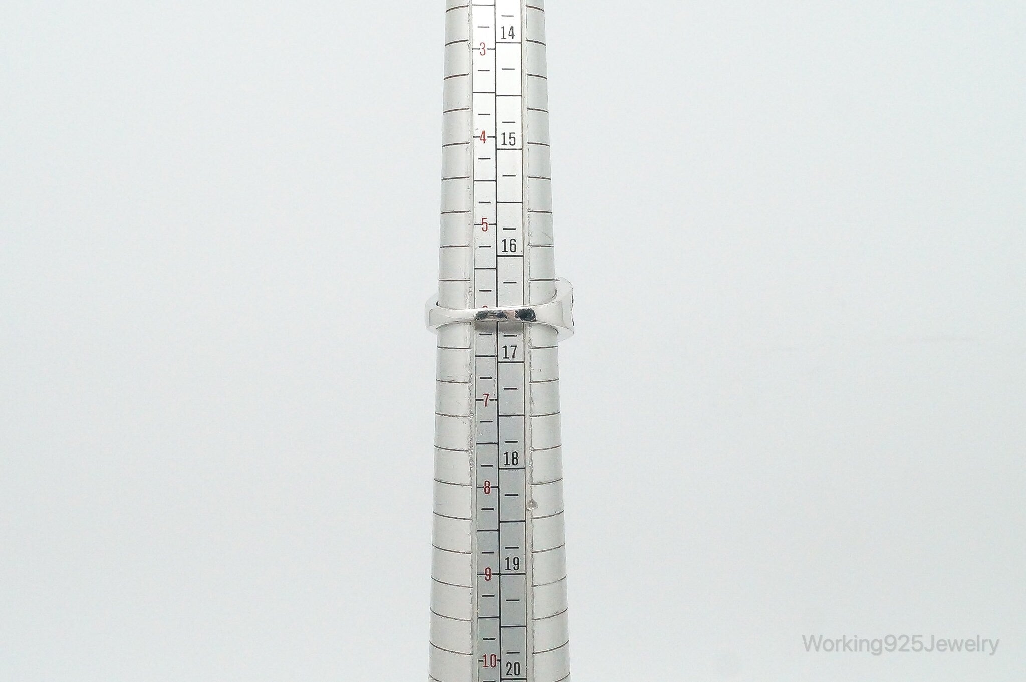 Vintage Art Deco Amethyst Sterling Silver Ring - Size 6