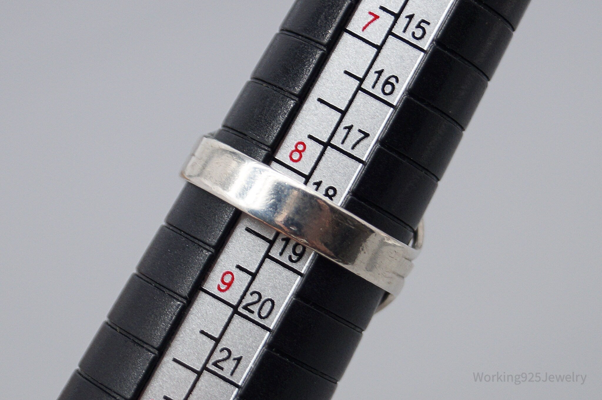 Vintage Native American Turquoise Sterling Silver Ring - Size 8.25